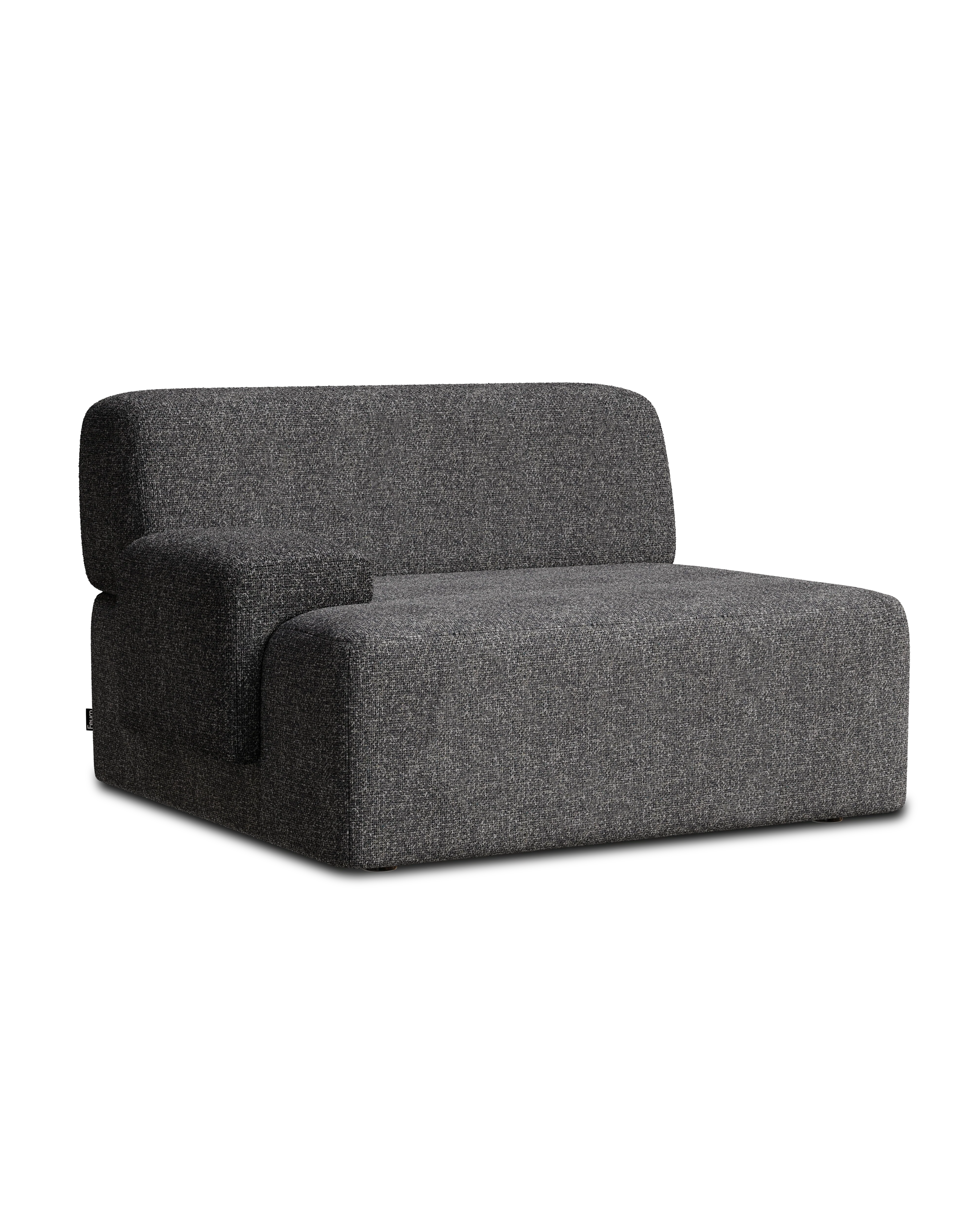 Sofa modułowa UMI - element lewostronny kamienna czerń - Image 3