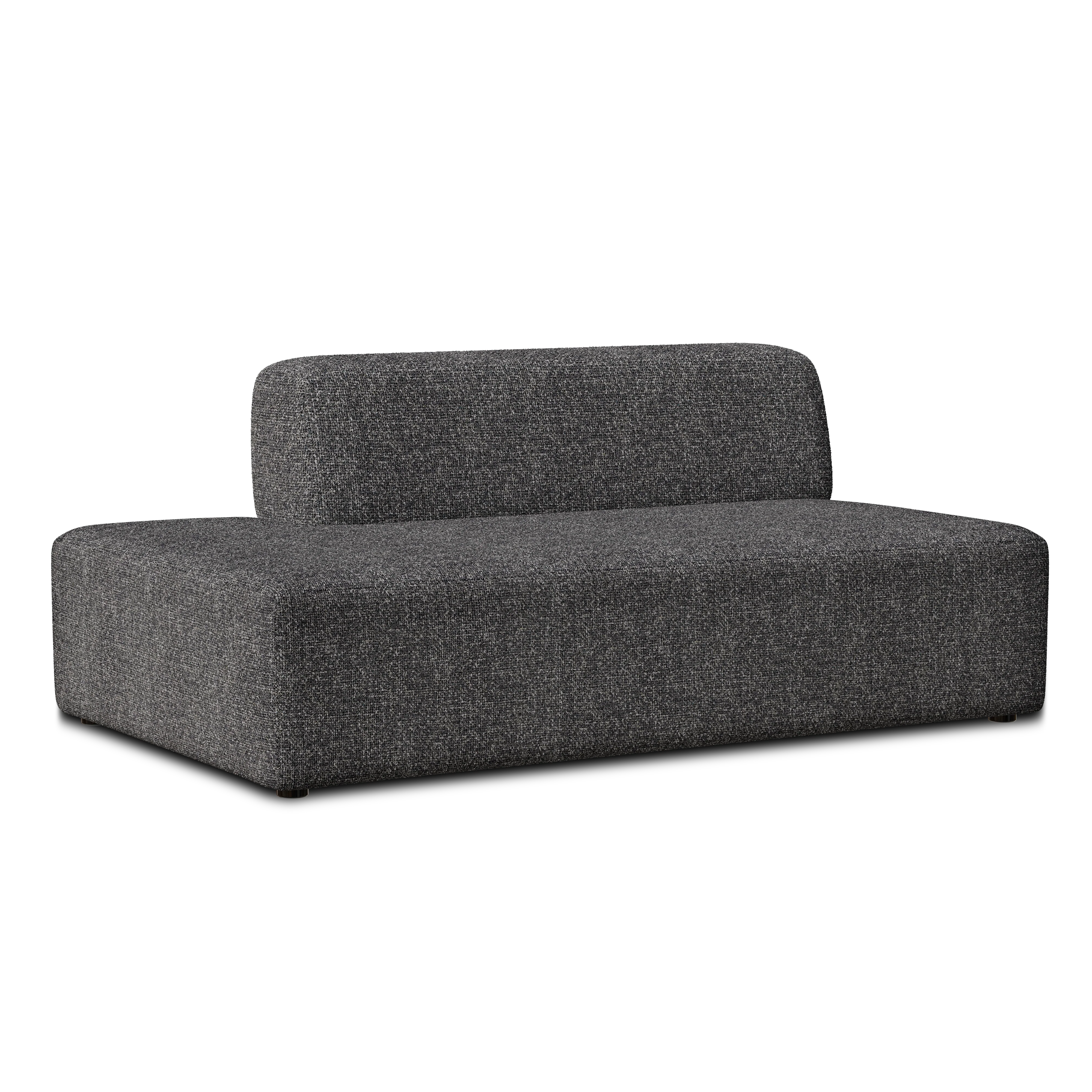 Sofa modułowa UMI - element otwarty prawostronny kamienna czerń