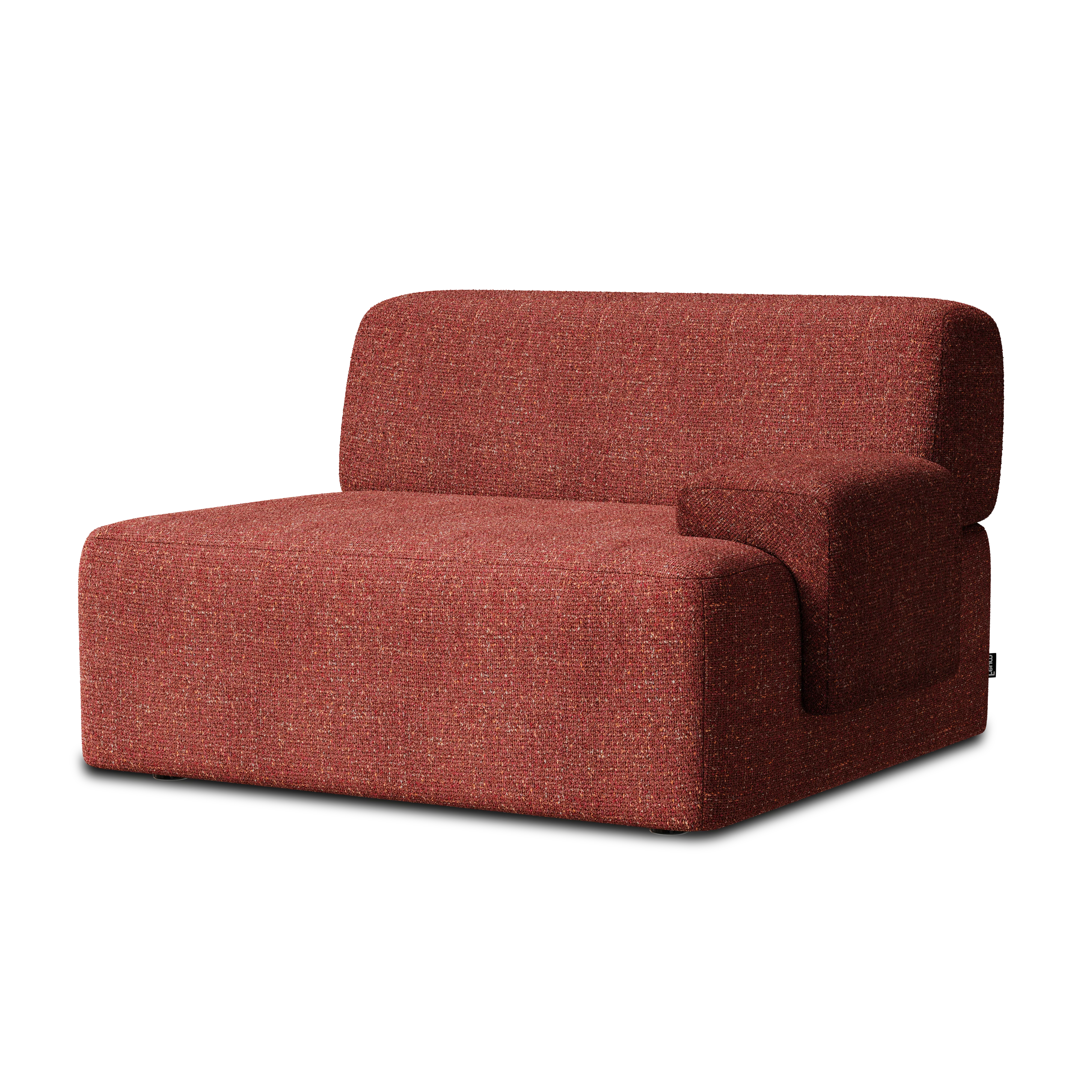 Sofa modułowa UMI - element prawostronny kasztanowy czerwony