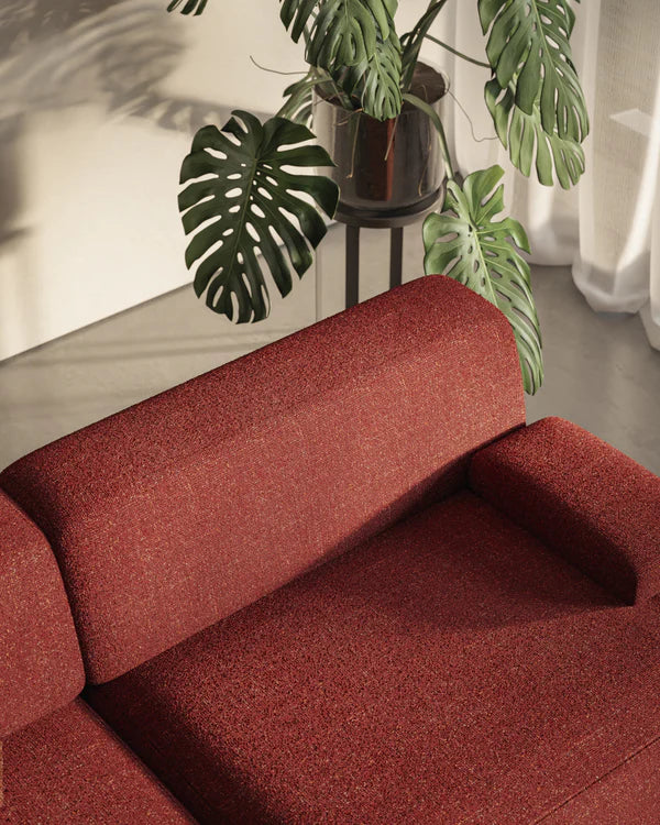 Sofa modułowa UMI - element prawostronny kasztanowy czerwony - Image 4