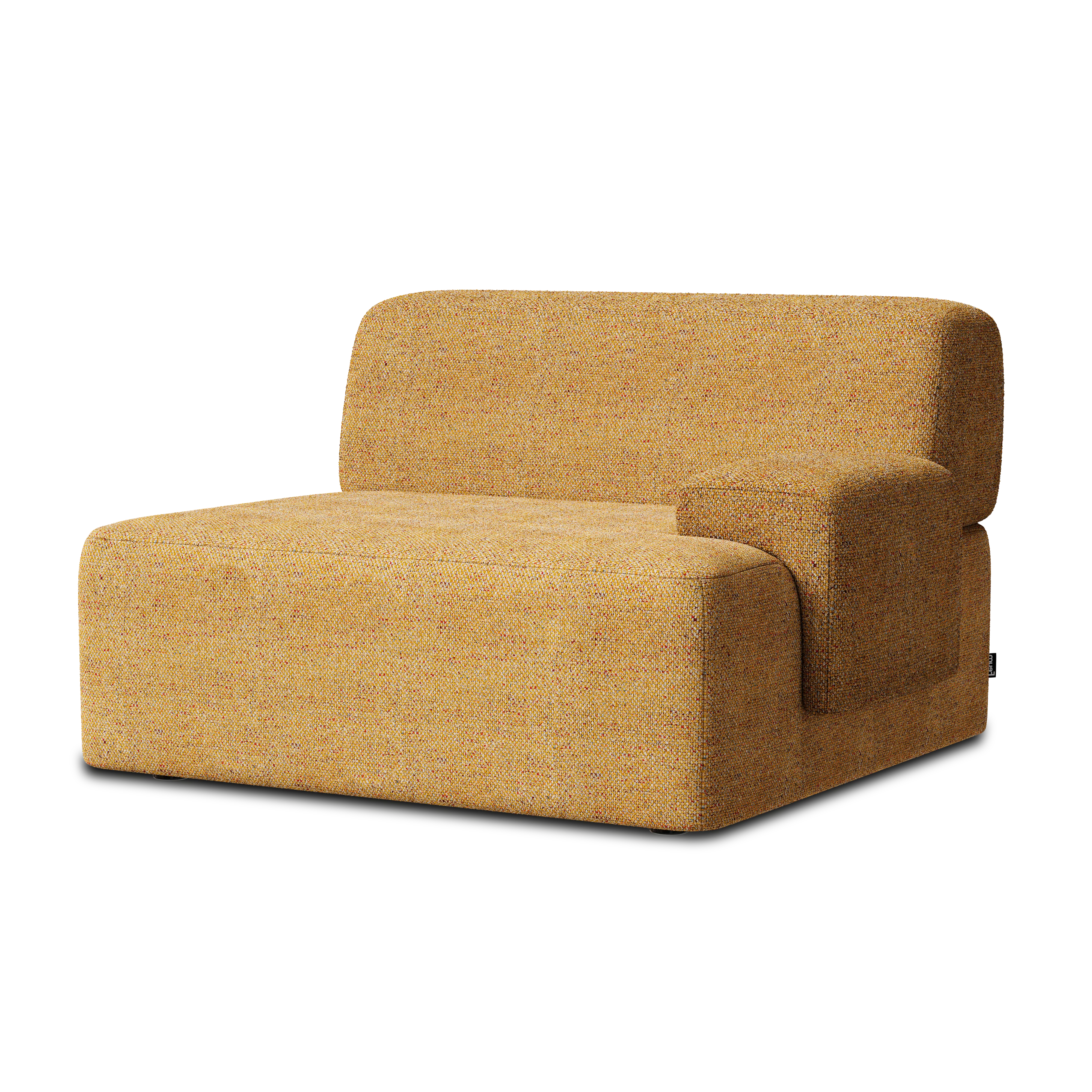 Sofa modułowa UMI - moduł prawostronny jesienny pomarańczowy