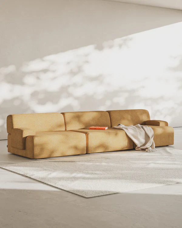 Sofa modułowa UMI - moduł środkowy jesienny pomarańczowy - Image 2