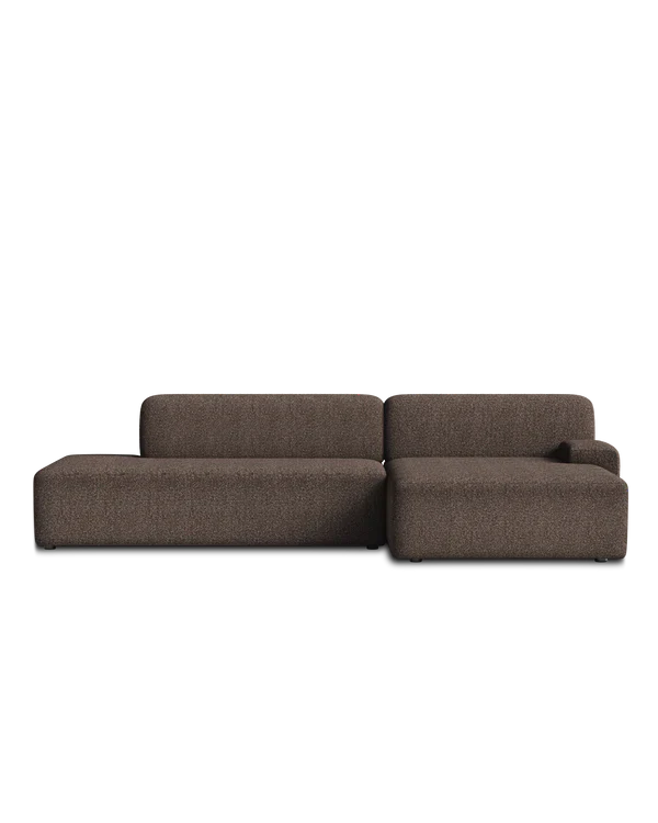 Sofa modułowa UMI - element otwarty prawostronny brązowy - Image 5