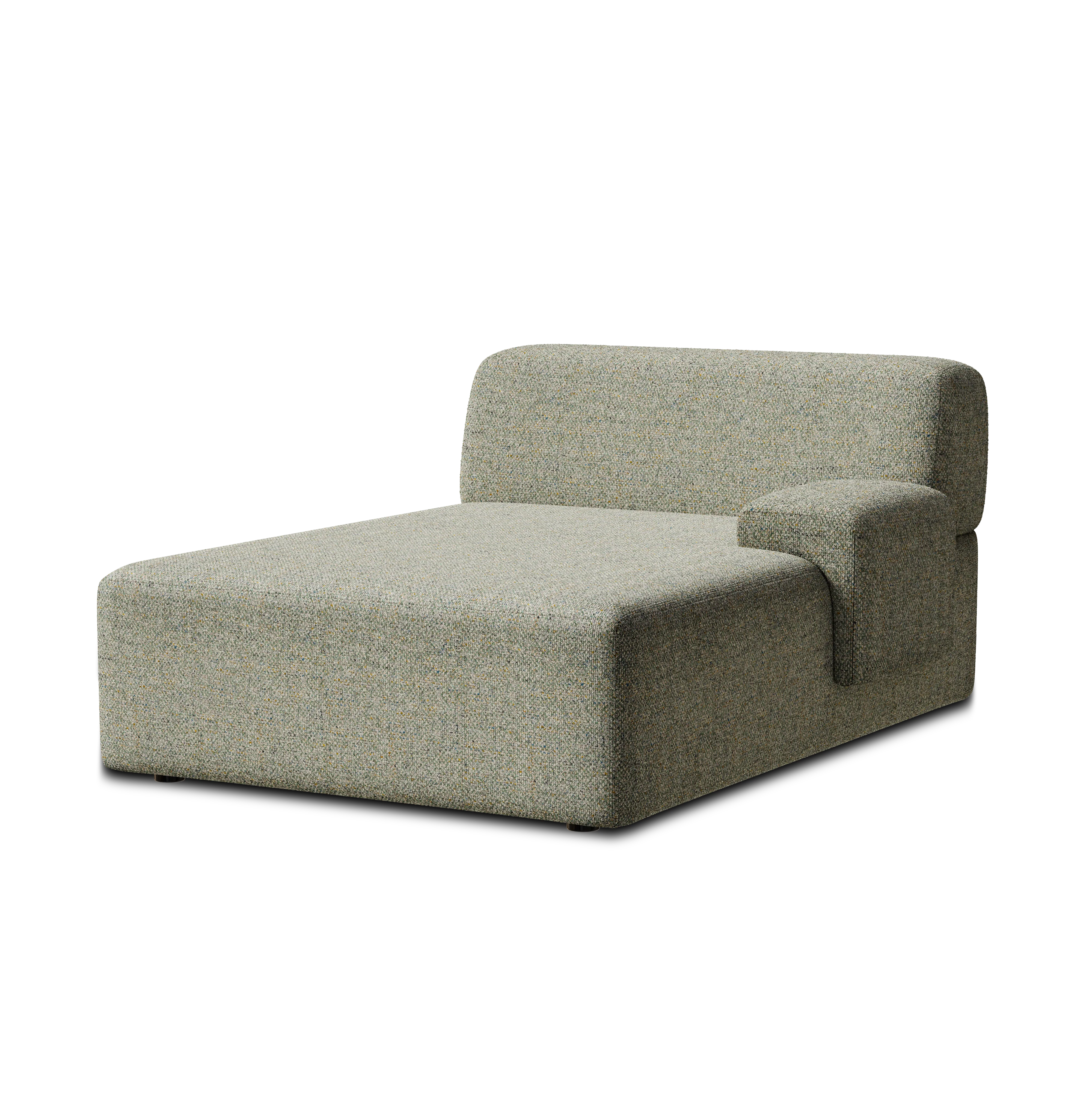 Sofa modułowa UMI - szezlong prawostronny jasny zielony