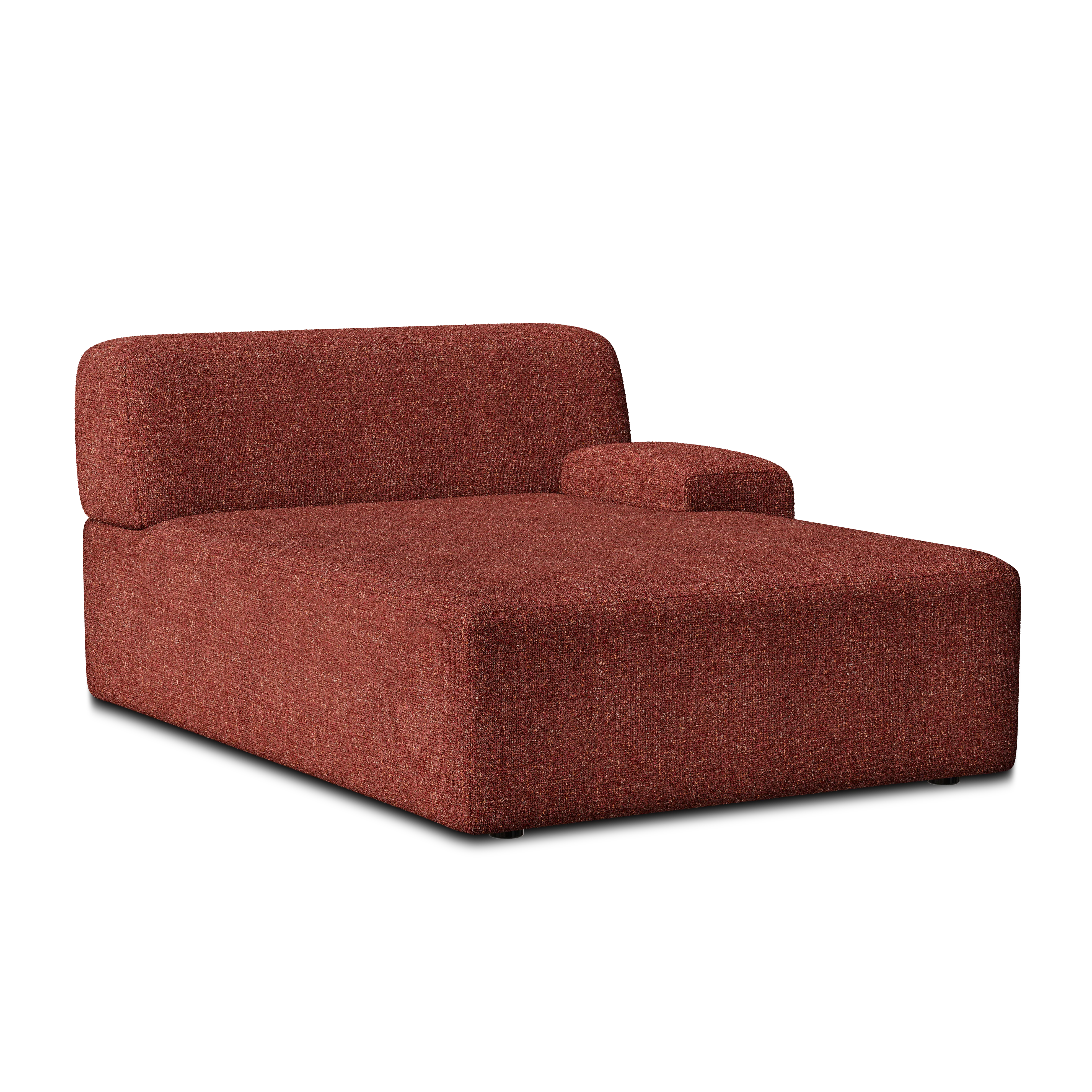 Sofa modułowa UMI - szezlong prawostronny kasztanowy czerwony