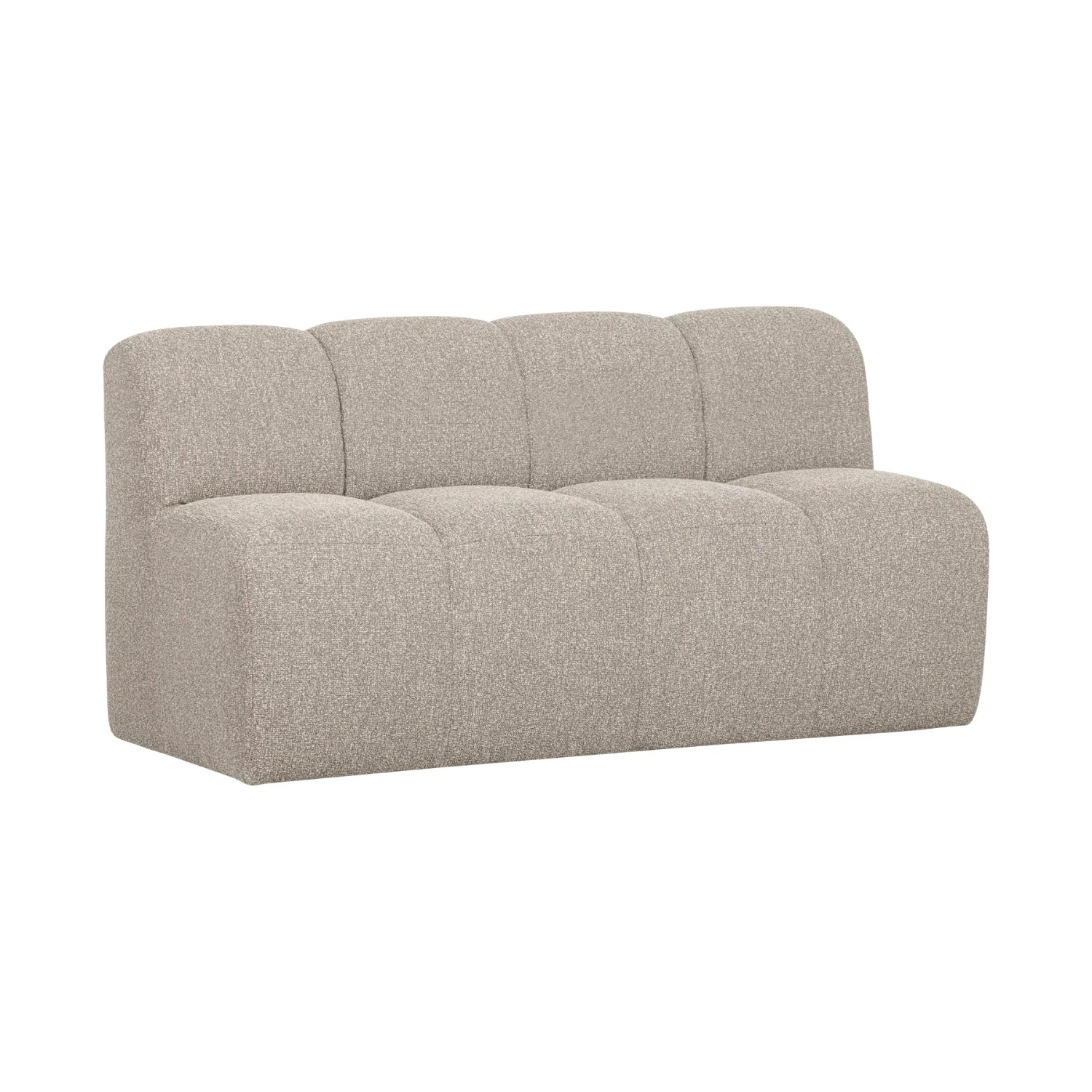 Sofa modułowa MOJO BENCH - element 3-osobowy beżowy melanż bouclé