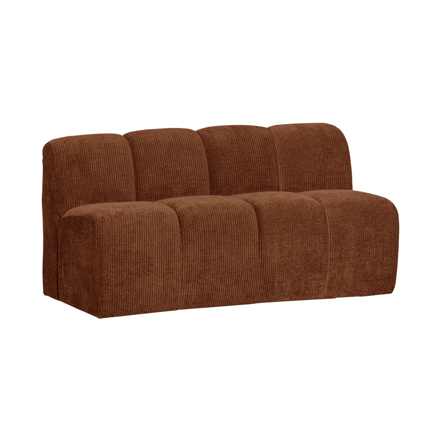 Sofa modułowa MOJO BENCH - element 3-osobowy brązowy sztruks