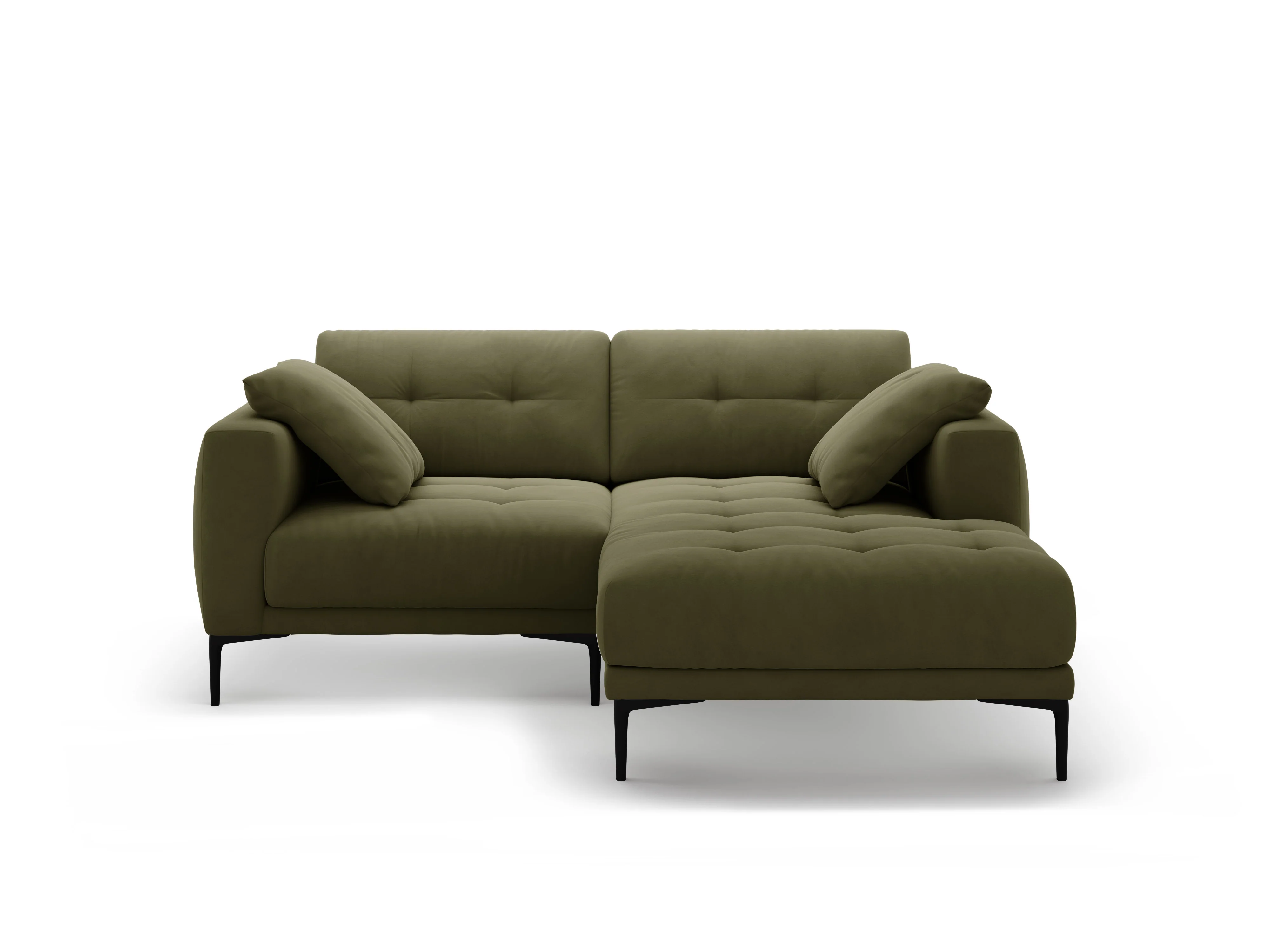 Sofa narożna prawostronna aksamitna BEMY zielony - Image 4