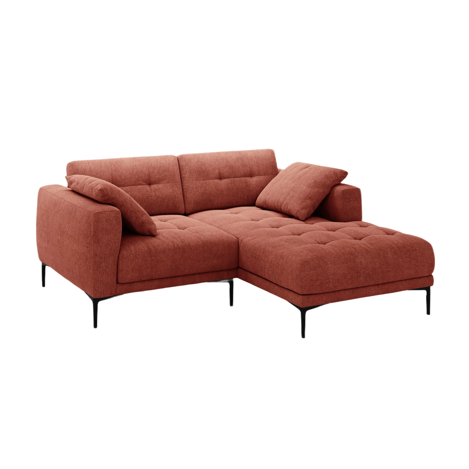 Sofa narożna prawostronna BEMY koralowy szenil