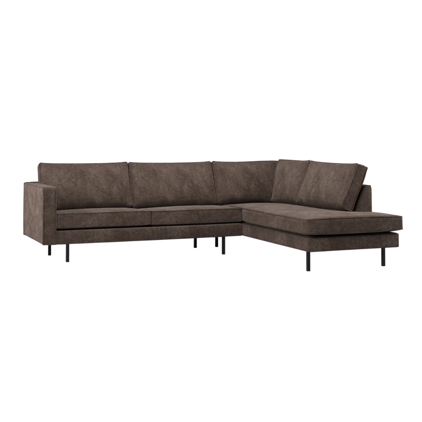 Sofa narożna prawostronna RODEO brązowy sztruks