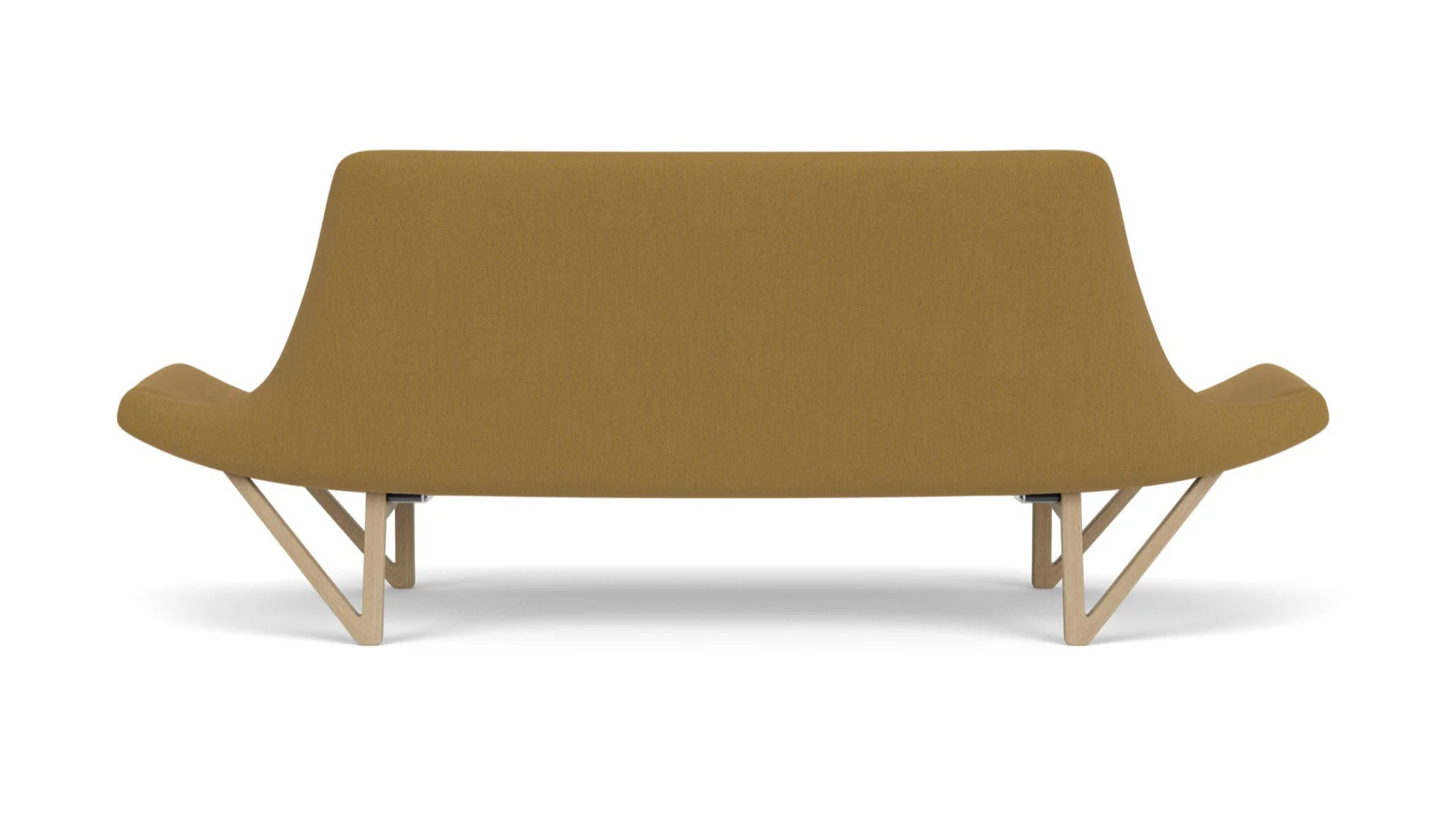 Sofa PAGODE musztardowy z dębową podstawą - Image 4