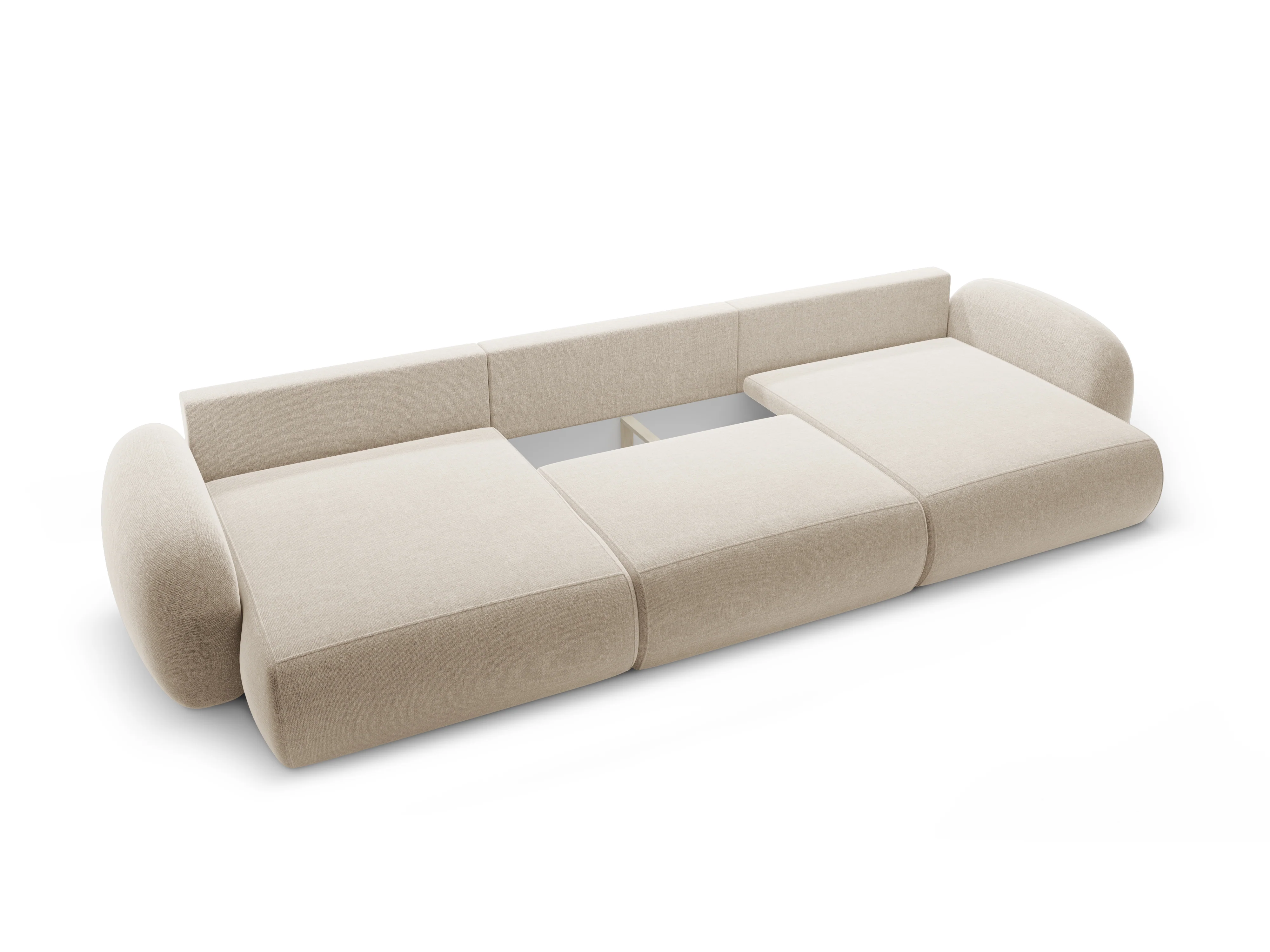 Sofa panoramiczna z funkcją spania 5-osobowa TONALE jasnobeżowy - Image 3
