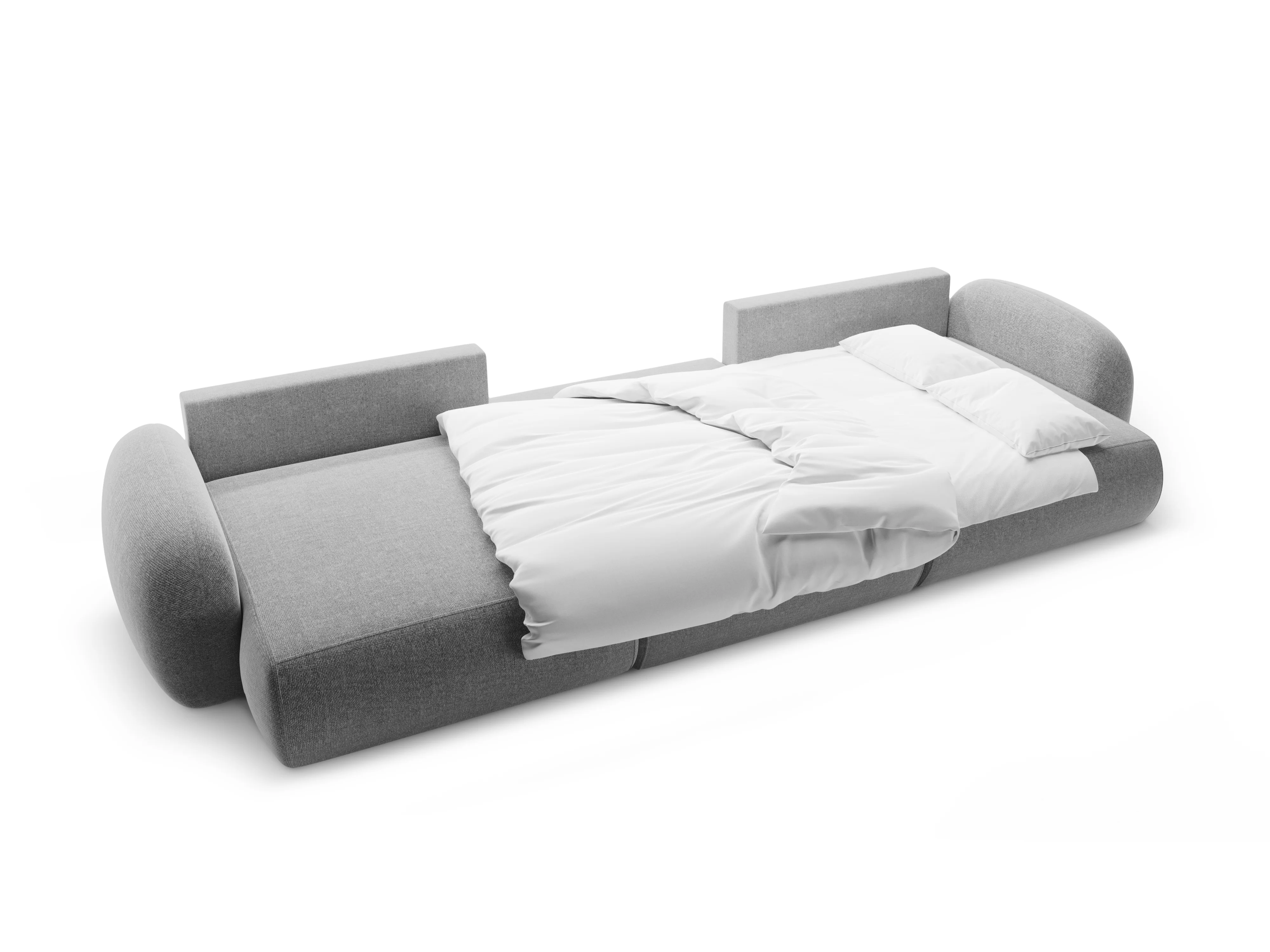 Sofa panoramiczna z funkcją spania 5-osobowa TONALE szary - Image 4