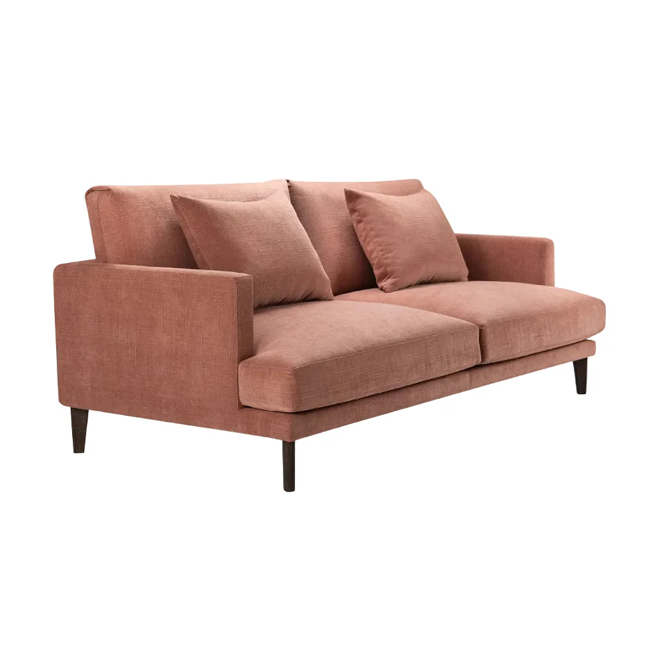 Sofa PARADISE tapicerowana z dębową podstawą
