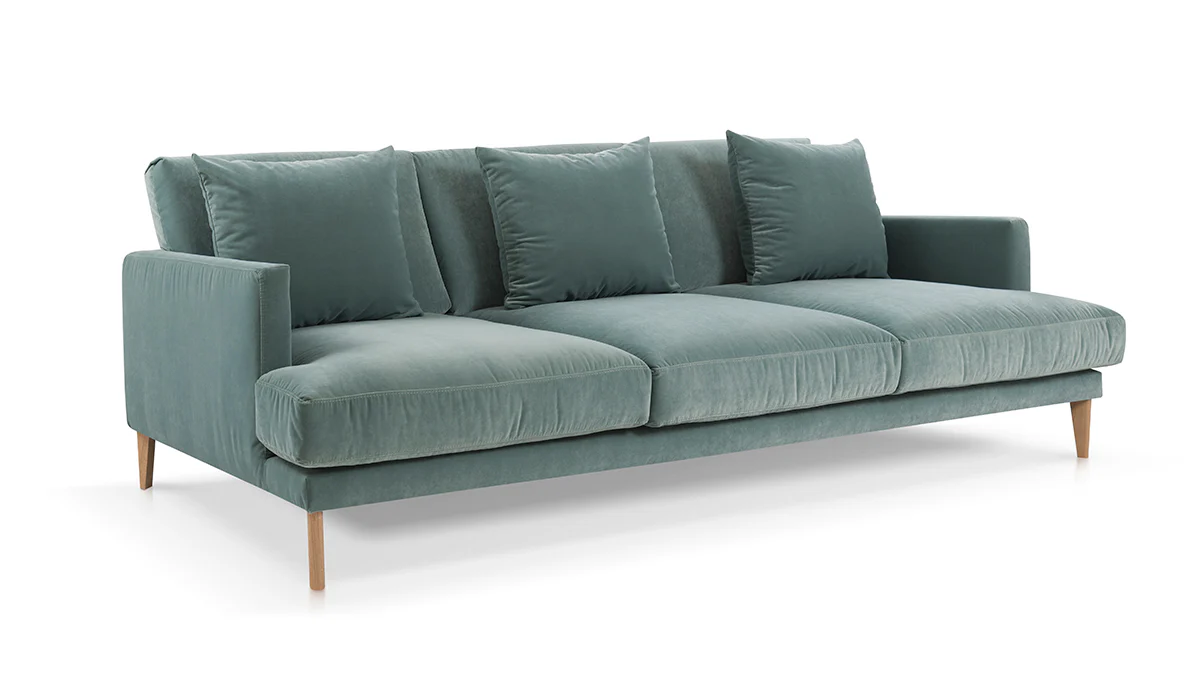 Sofa PARADISE tapicerowana z dębową podstawą - Image 3