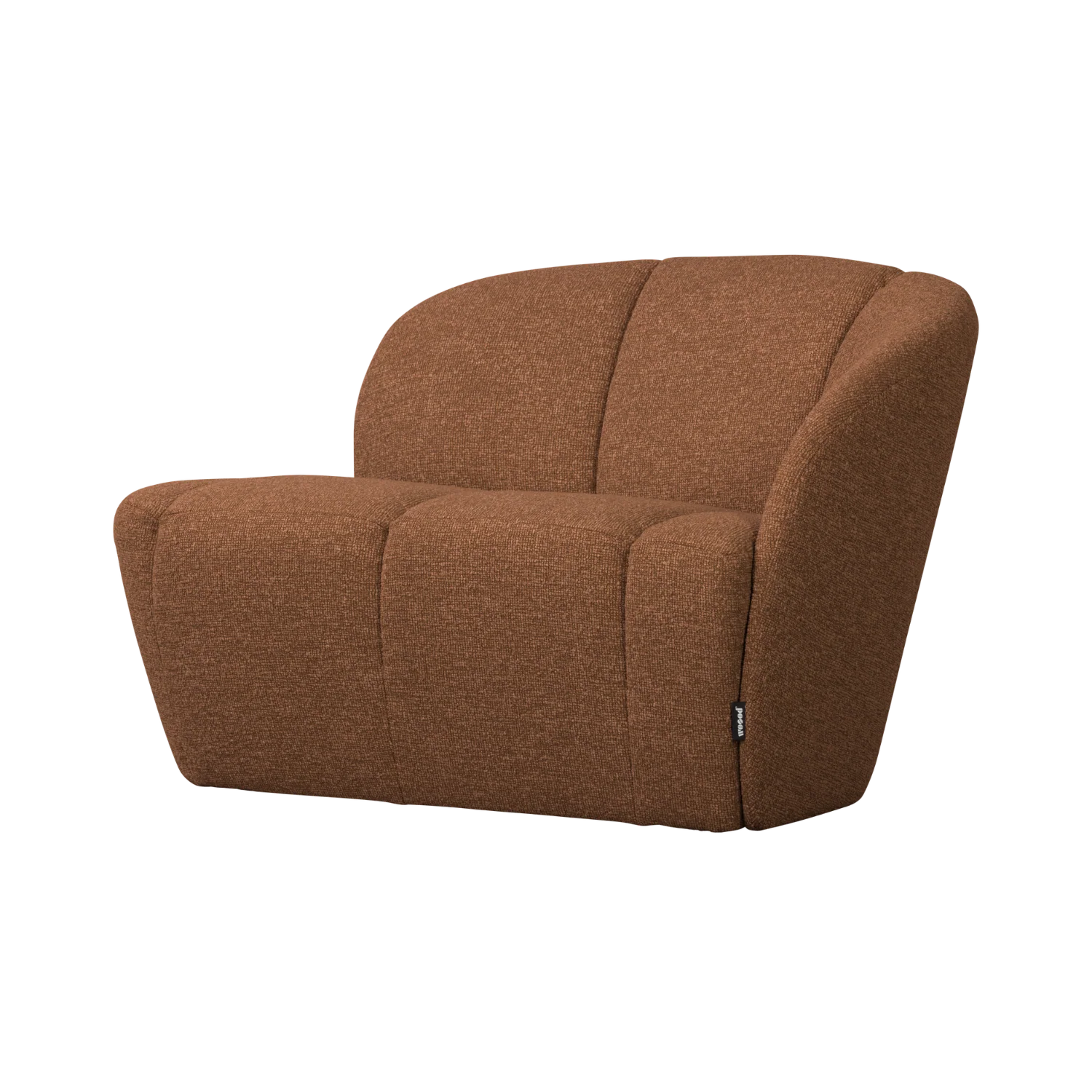 Sofa prawostronna 2-osobowa MOJO rdzawy brązowy melanż boucle