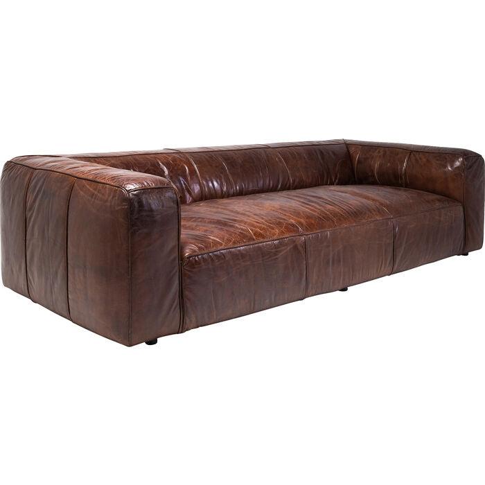 Sofa skórzana 3-osobowa CUBETTO brązowy - Image 5