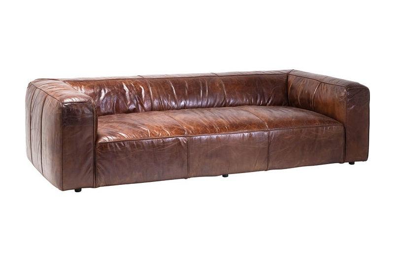 Sofa skórzana 3-osobowa CUBETTO brązowy - Image 7