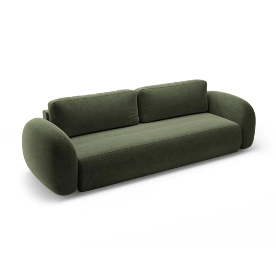 Sofa z funkcją spania 3-osobowa TONALE zielony