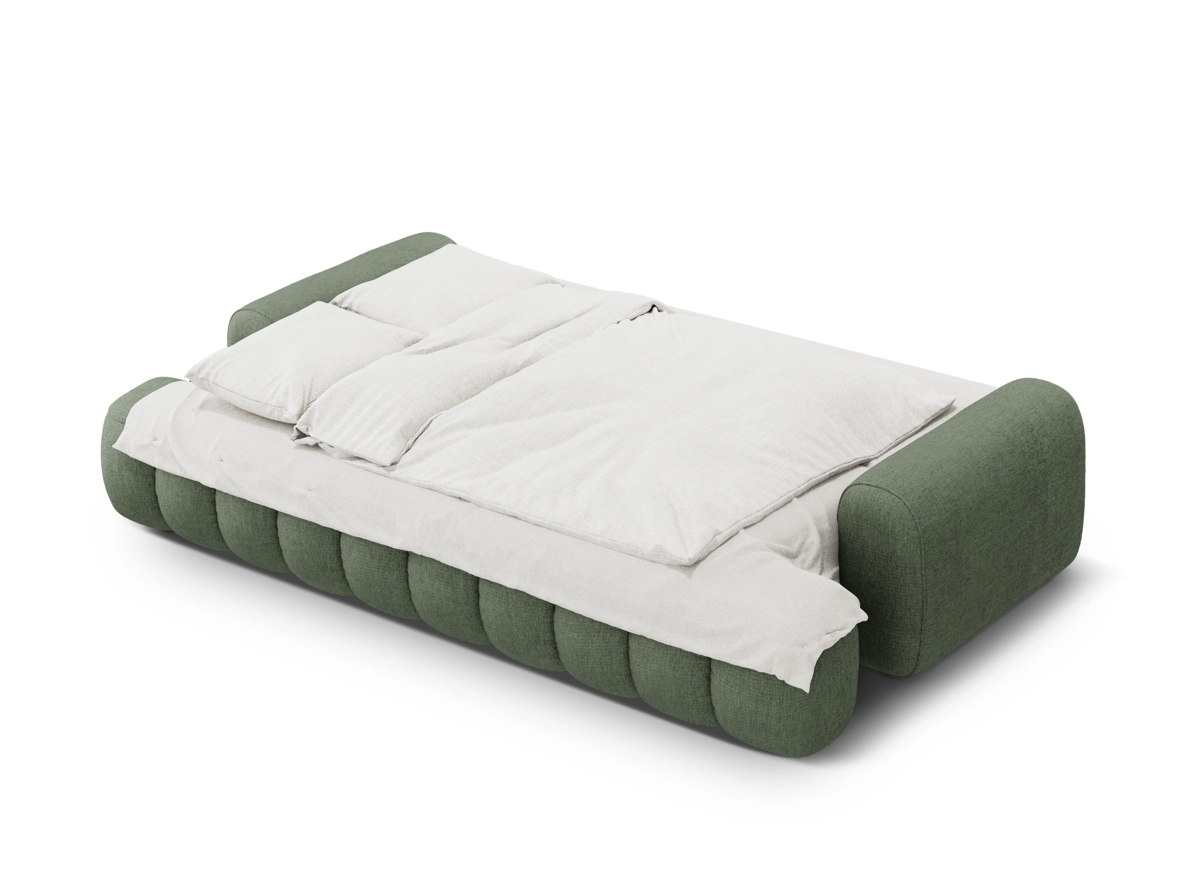 Sofa z funkcją spania 4-osobowa LINZ oliwkowy - Image 5