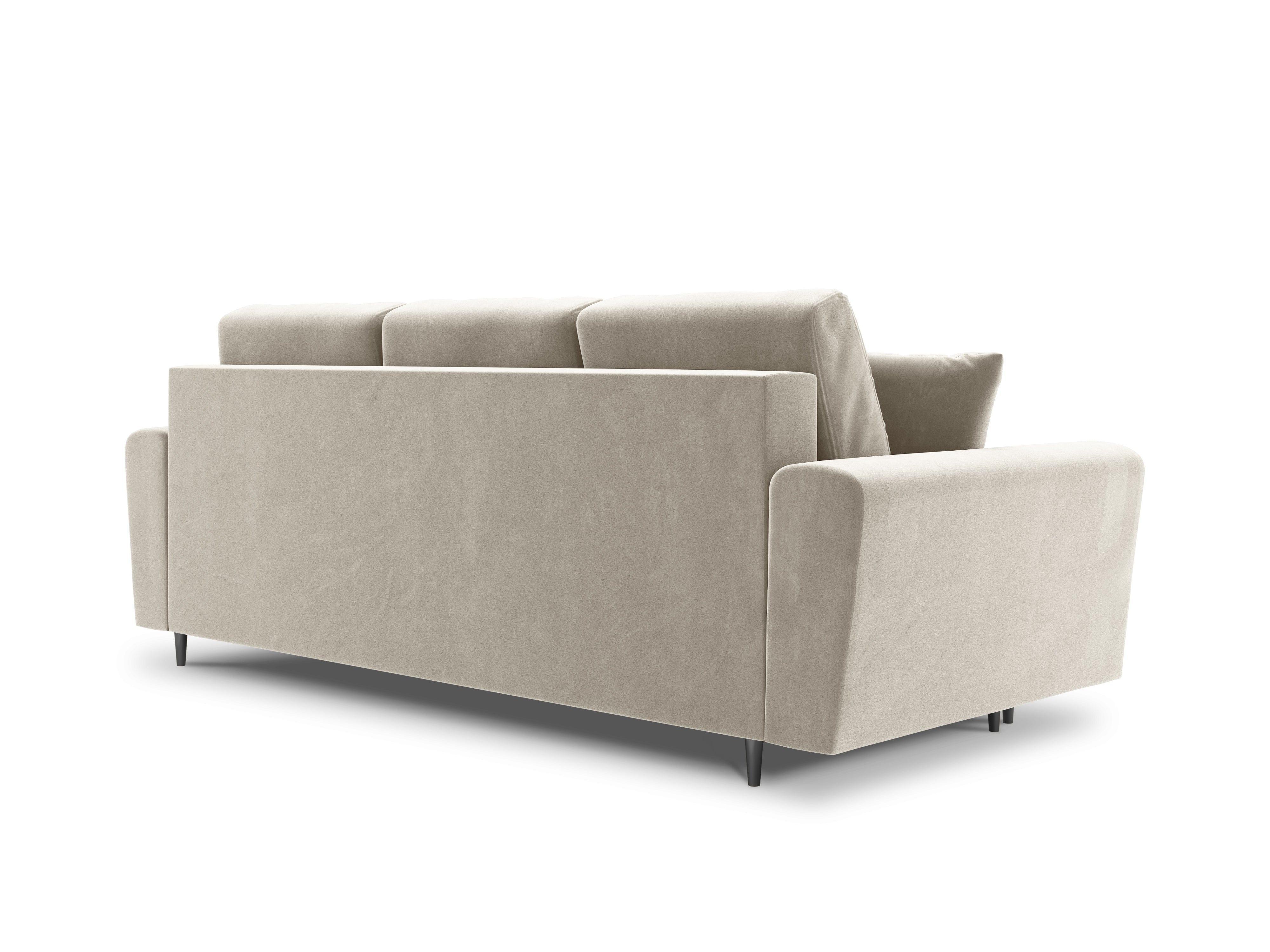 Sofa z funkcją spania KYOTO beżowy ze złotą podstawą - poekspozycyjna - Image 5