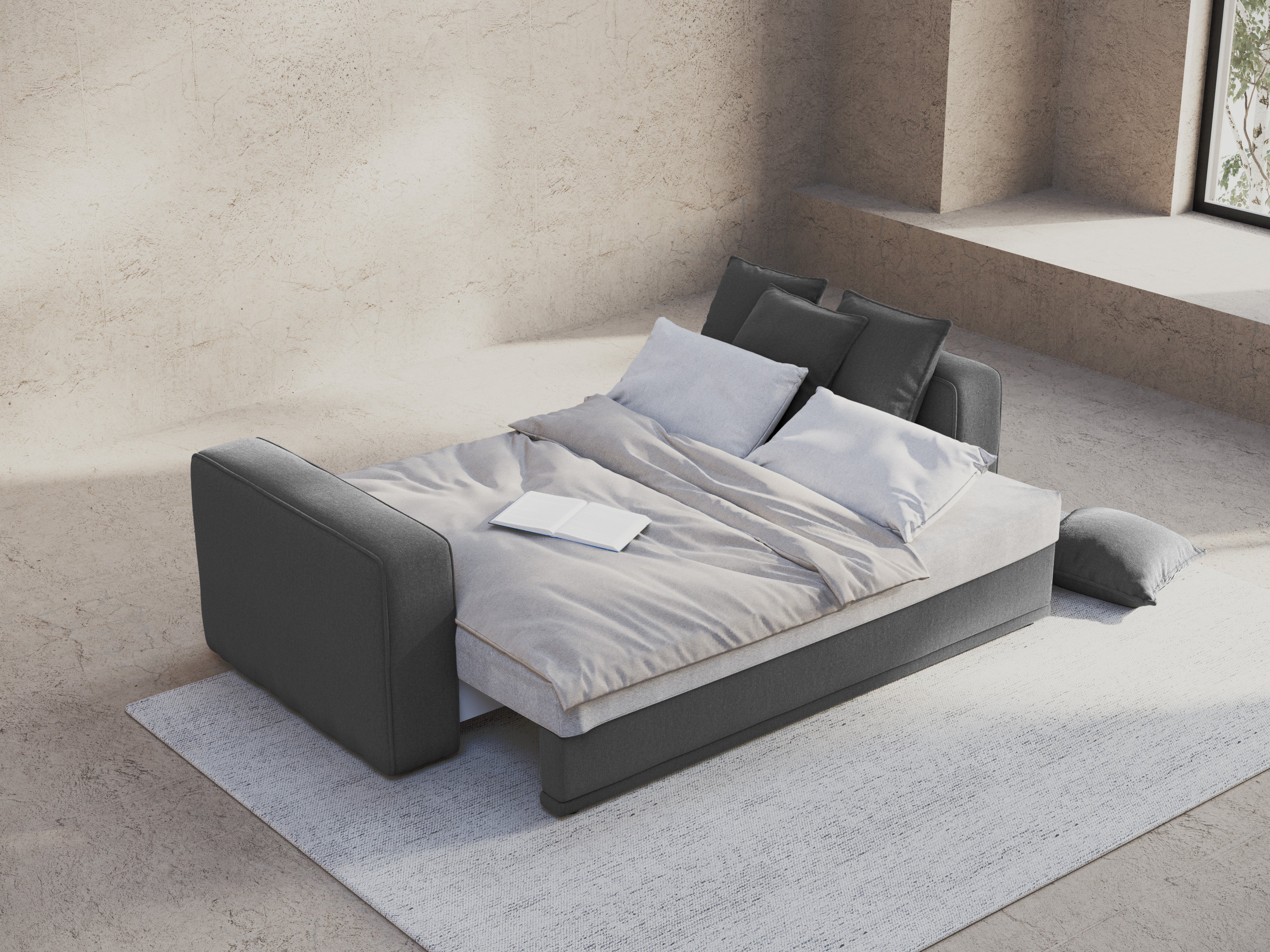 Sofa z funkcją spania RIBES szary szenil - Image 4