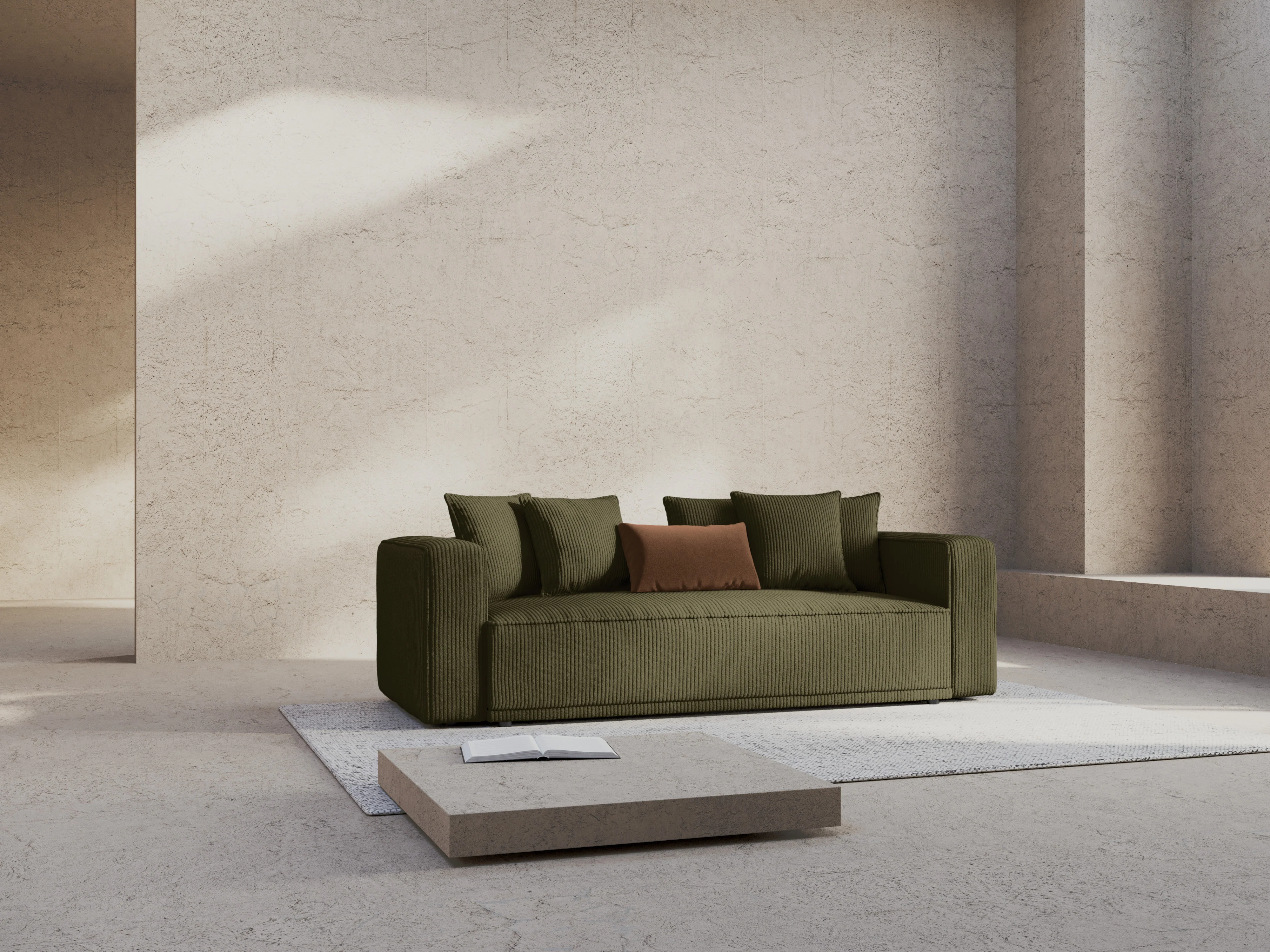 Sofa z funkcją spania RIBES zielony sztruks - Image 2