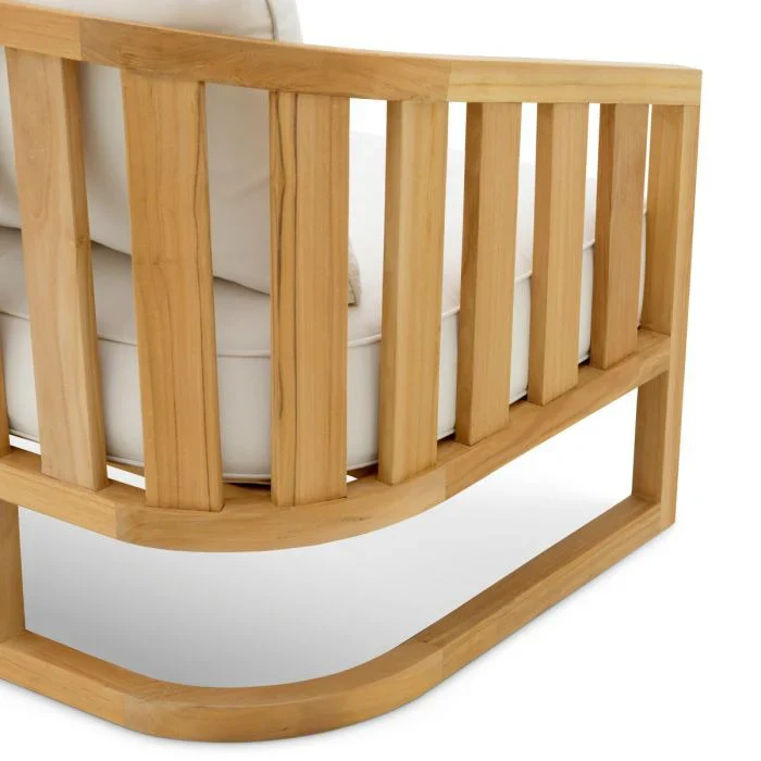 Sofa zewnętrzna ARUBA kremowy z drewnianą podstawą - Image 8