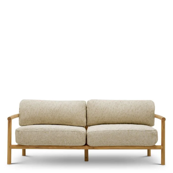 Sofa zewnętrzna OMBRIA kremowy z drewnianą podstawą - Image 3
