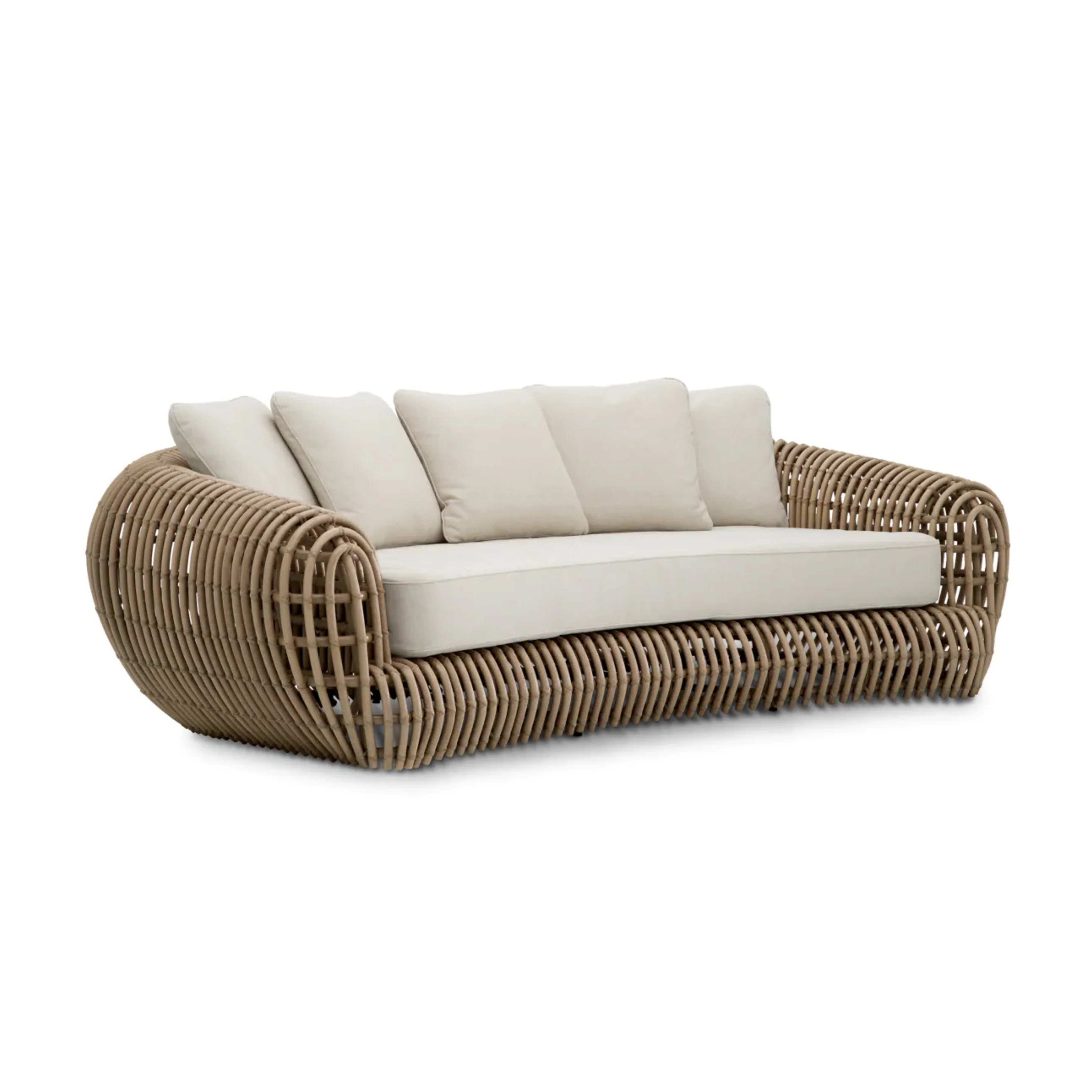 Sofa zewnętrzna SIDERNO syntetyczny rattan
