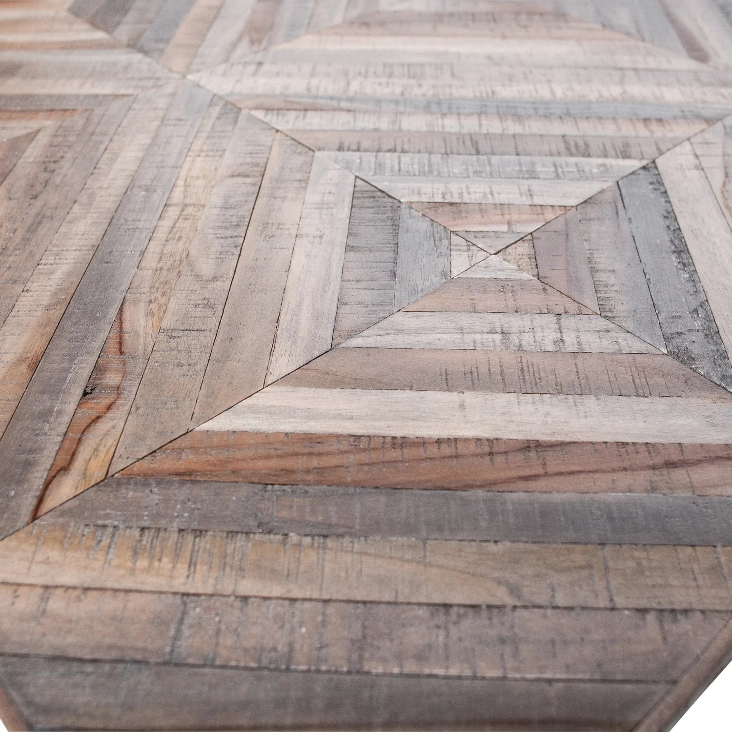Stół RHOMBIC drewno tekowe z czarną metalową podstawą - Image 6