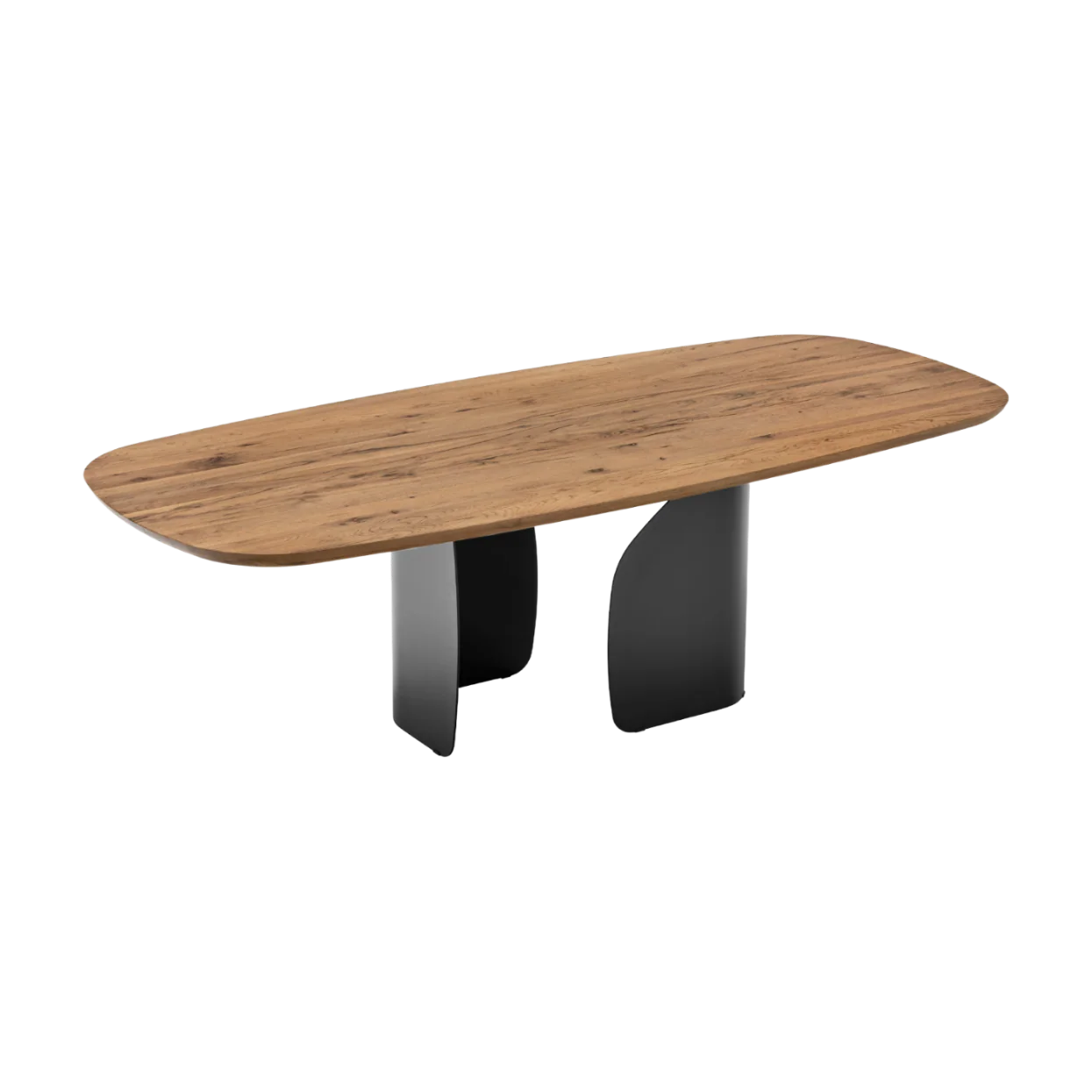 Stół TWINS orzechowy blat z czarną podstawą