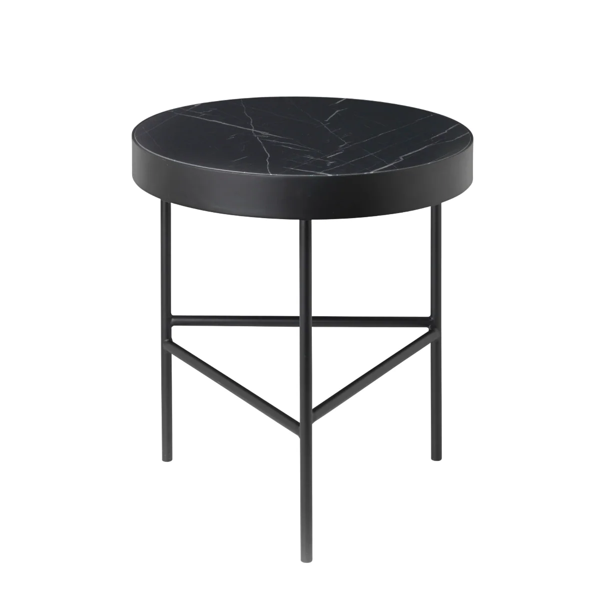 Stolik boczny MARBLE TABLE czarny marmur