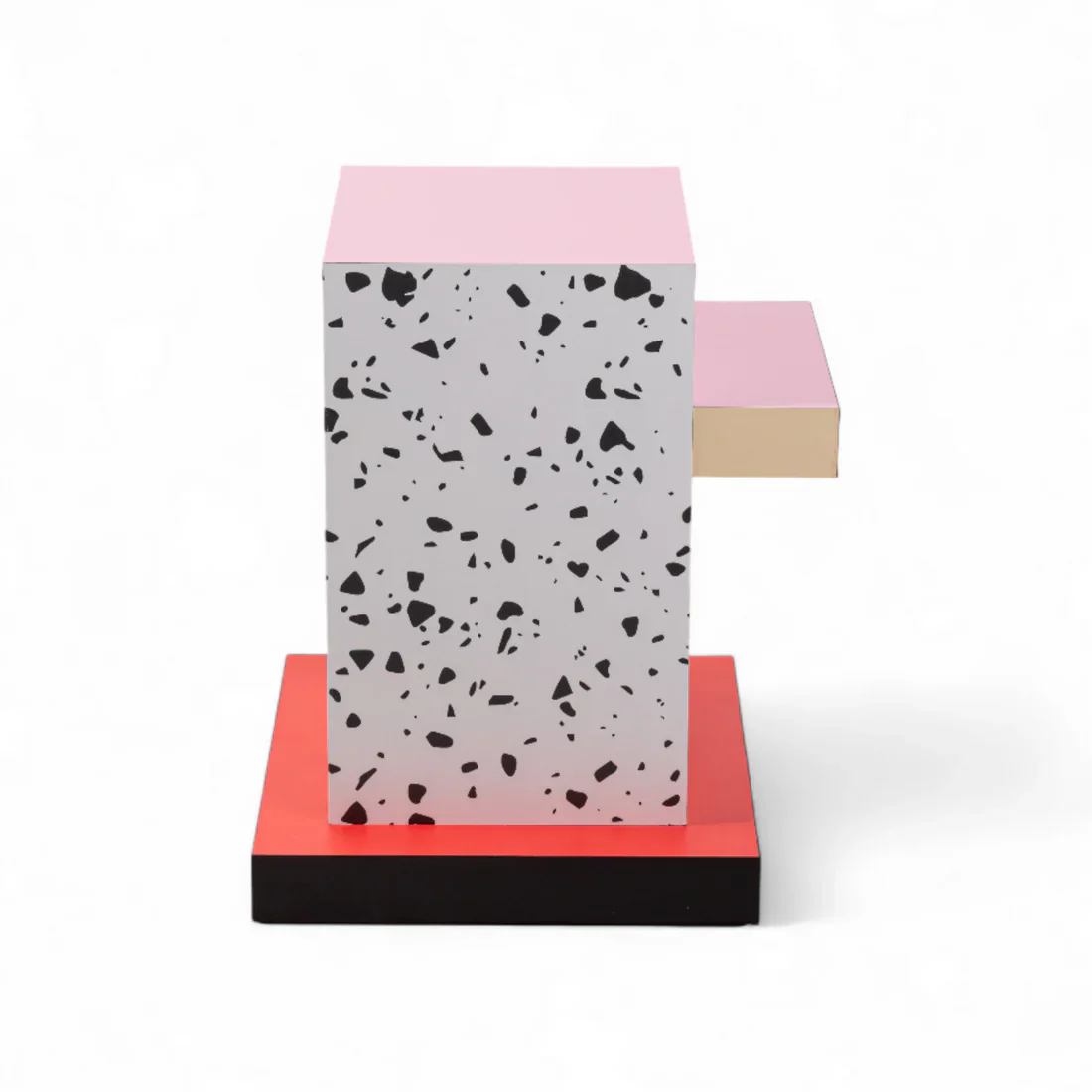 Stolik boczny SUPERSIDE TERRAZZO różowy z czerownym - Image 5