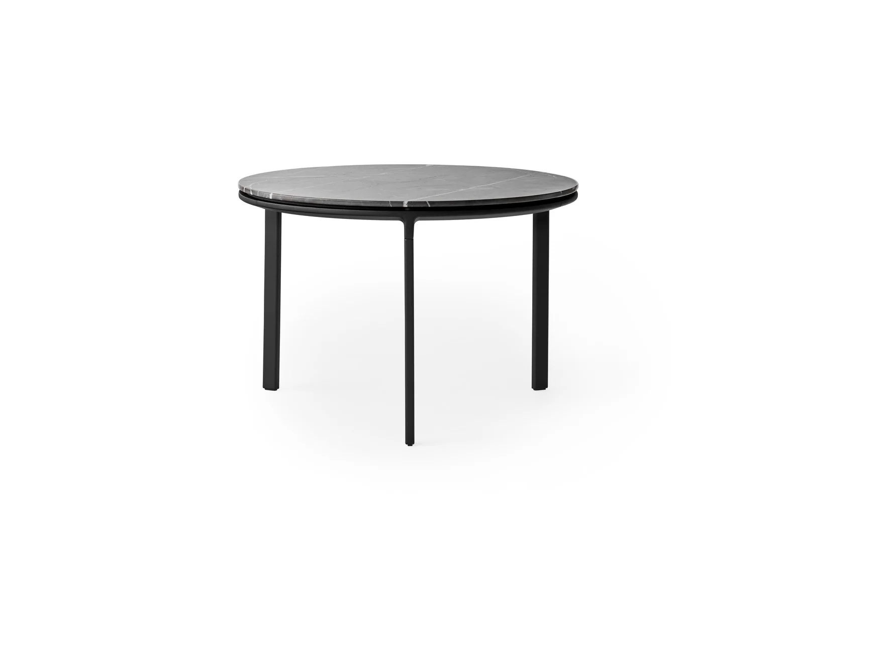 Stolik kawowy 423 ciemnoszary marmurowy blat z ciemną aluminiową podstawą - Image 14