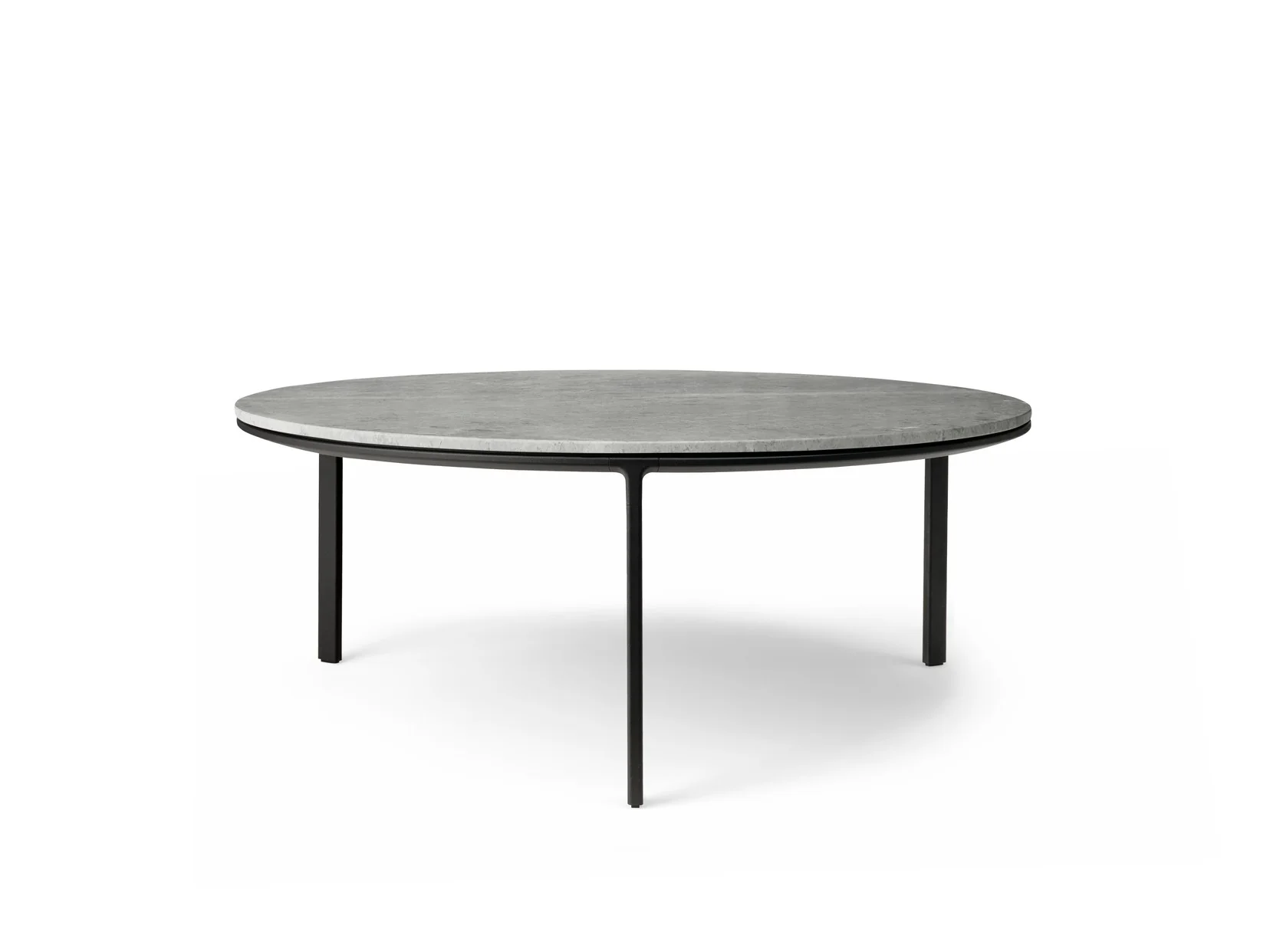 Stolik kawowy 423 jasnoszary marmurowy blat z ciemną aluminiową podstawą - Image 8