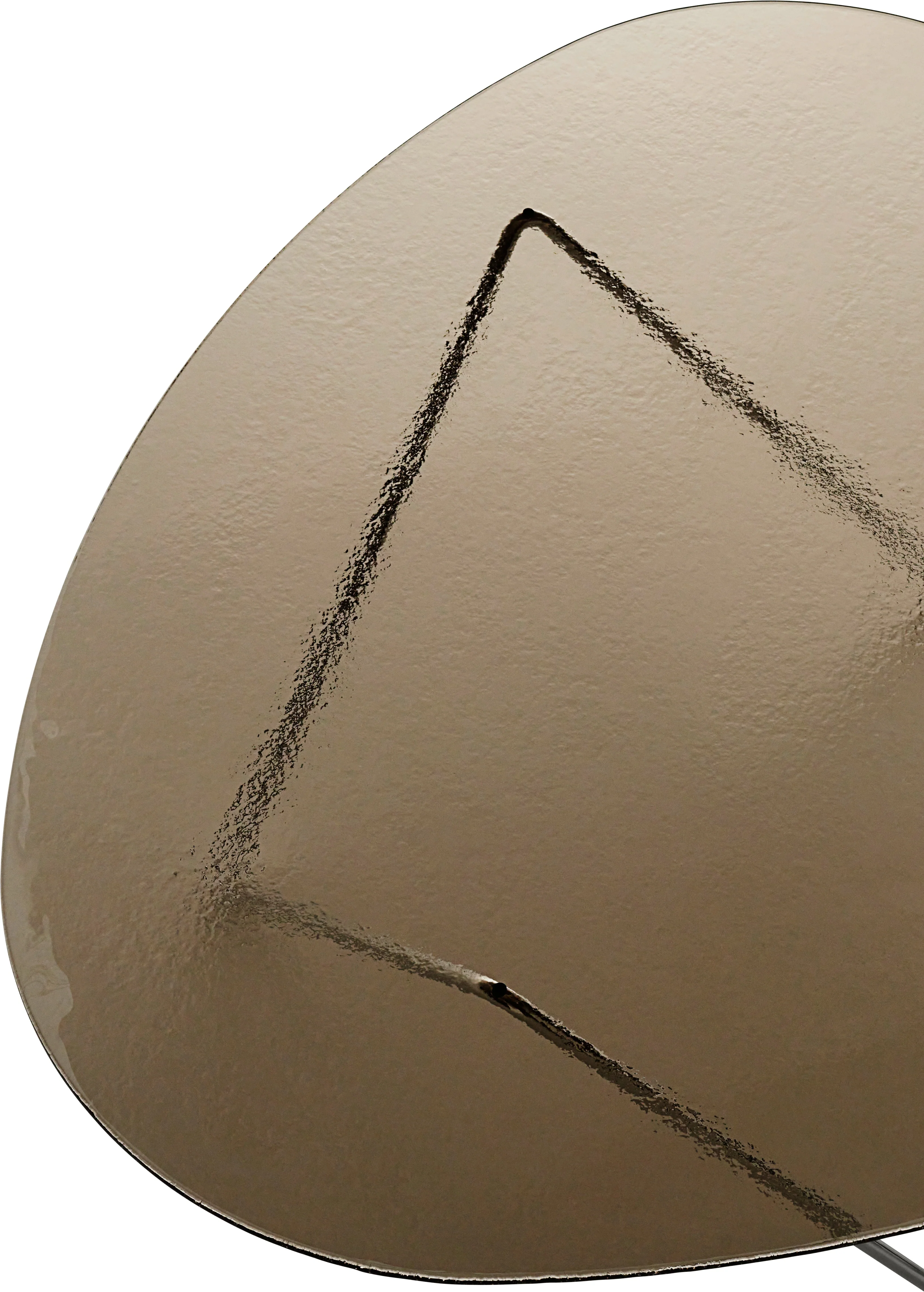 Stolik kawowy PEDRERA brązowe szkło z chromowaną podstawą - Image 3