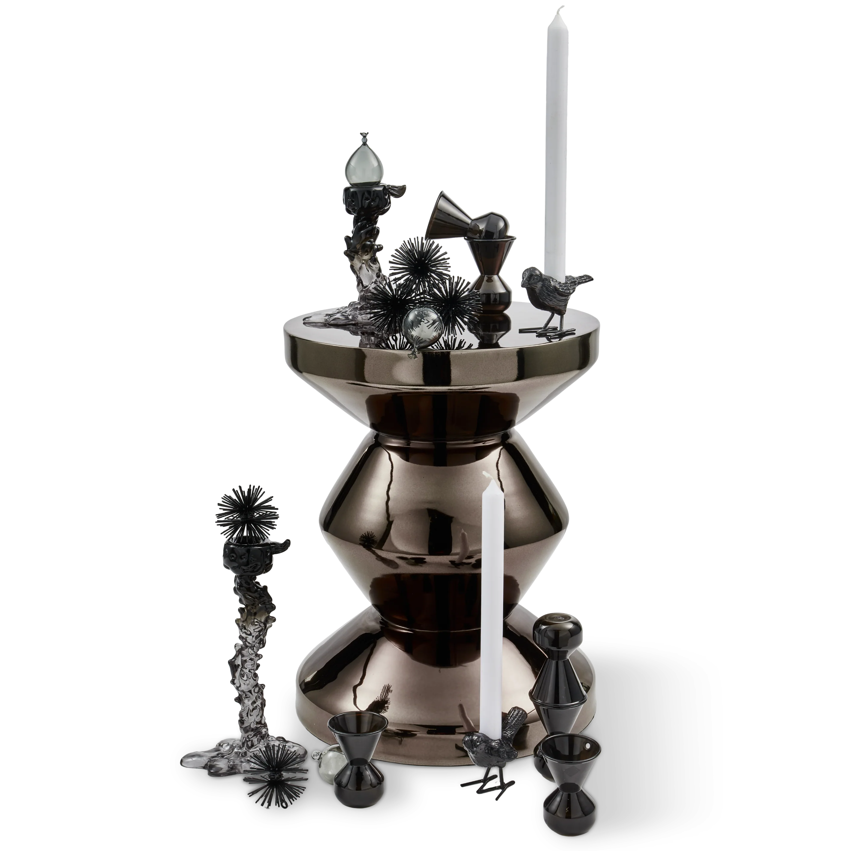 Świecznik GLASS DRIP czarny - Image 3