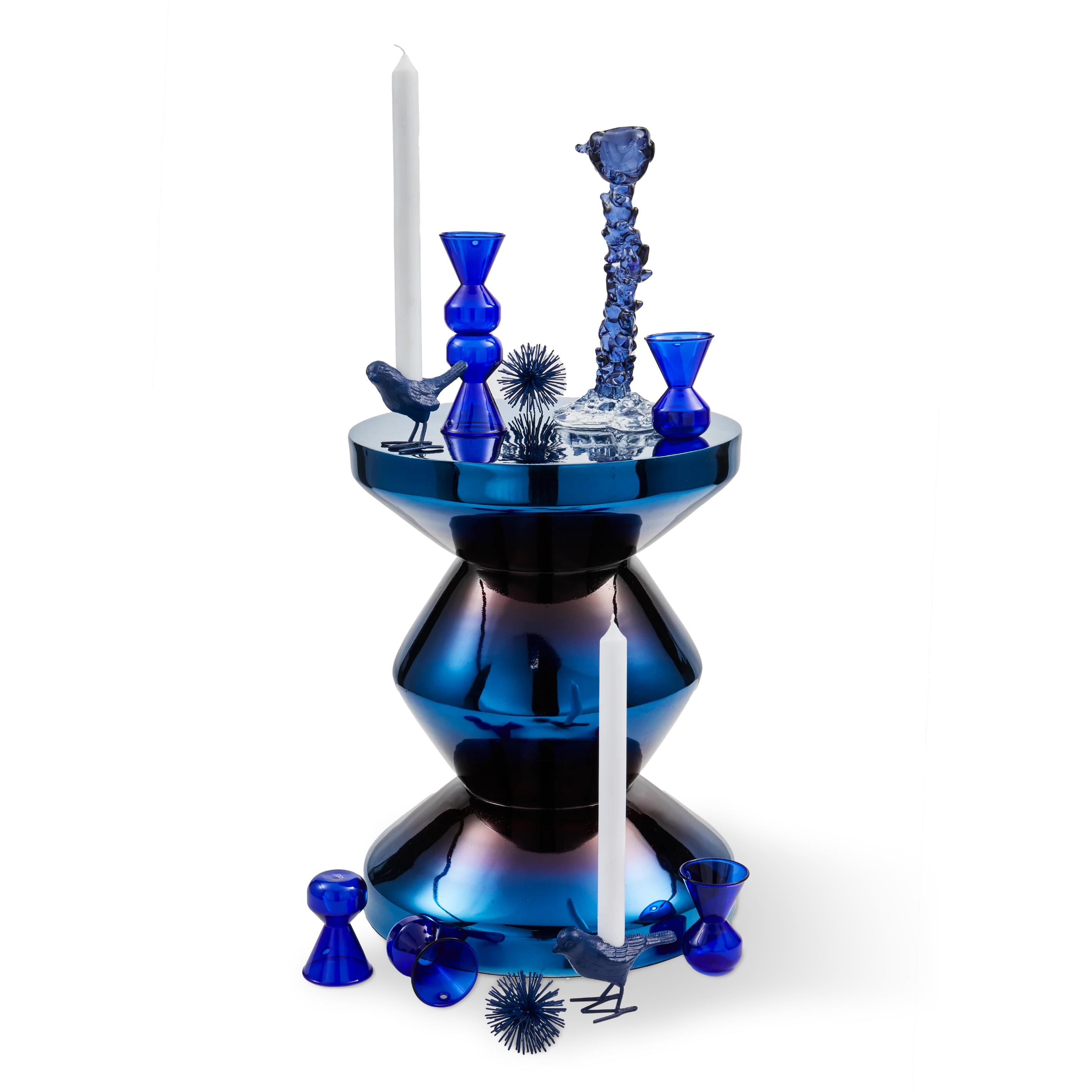 Świecznik GLASS DRIP niebieski - Image 2
