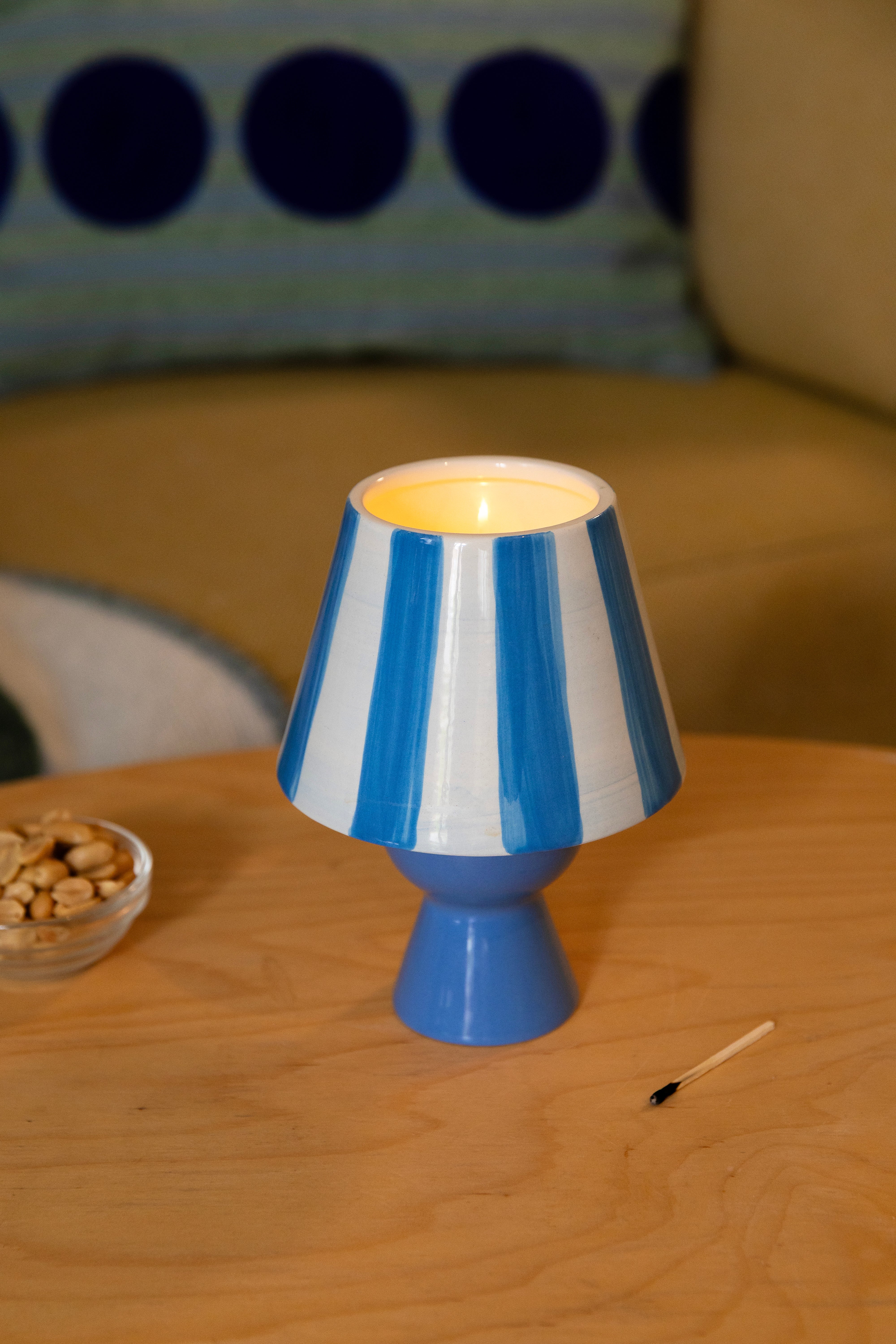 Świecznik na tealight CANTINE niebieski z białym - Image 2
