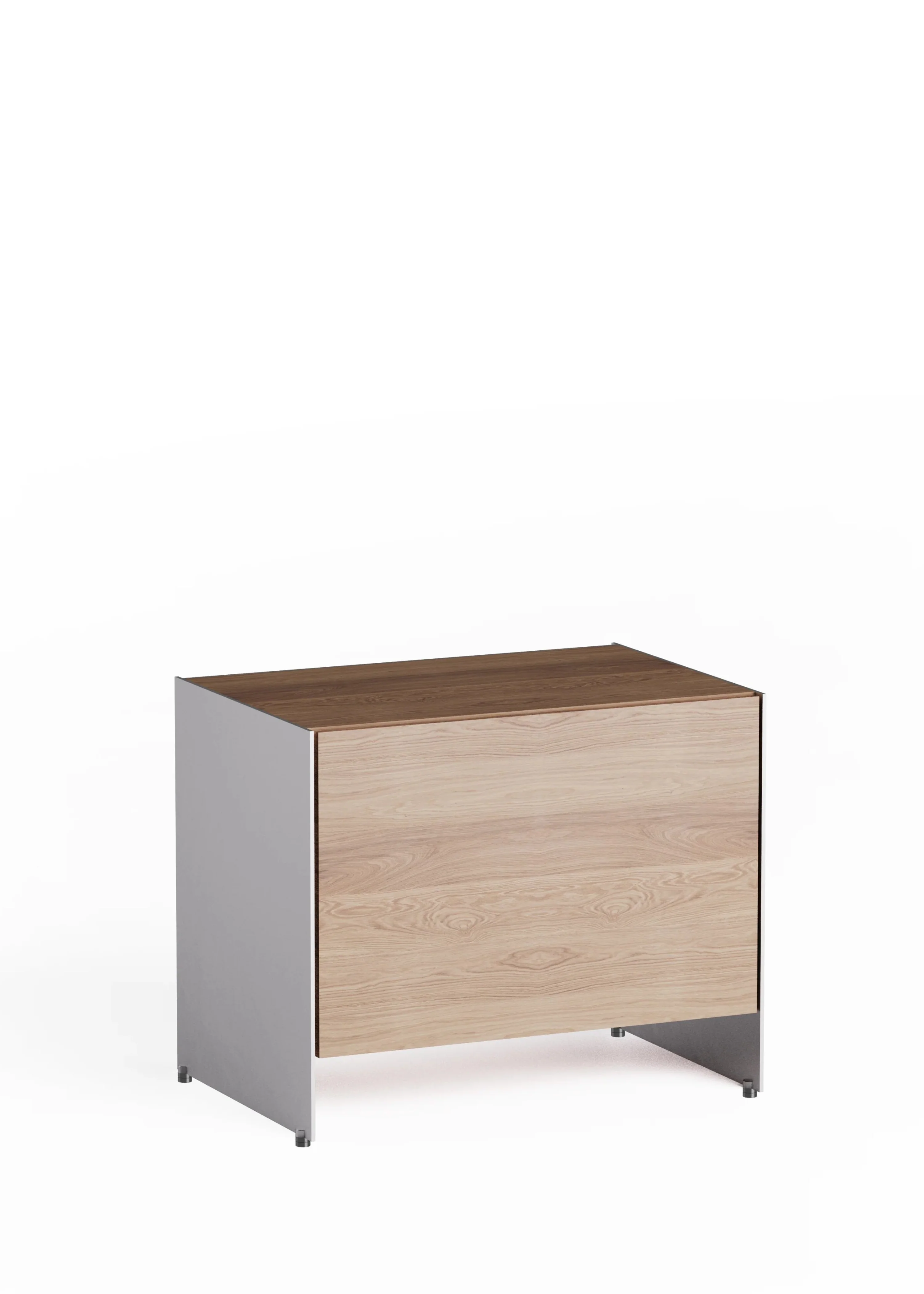 Szafka ALOOX 60 drewno dębowe z aluminiowym wykończeniem - Image 3