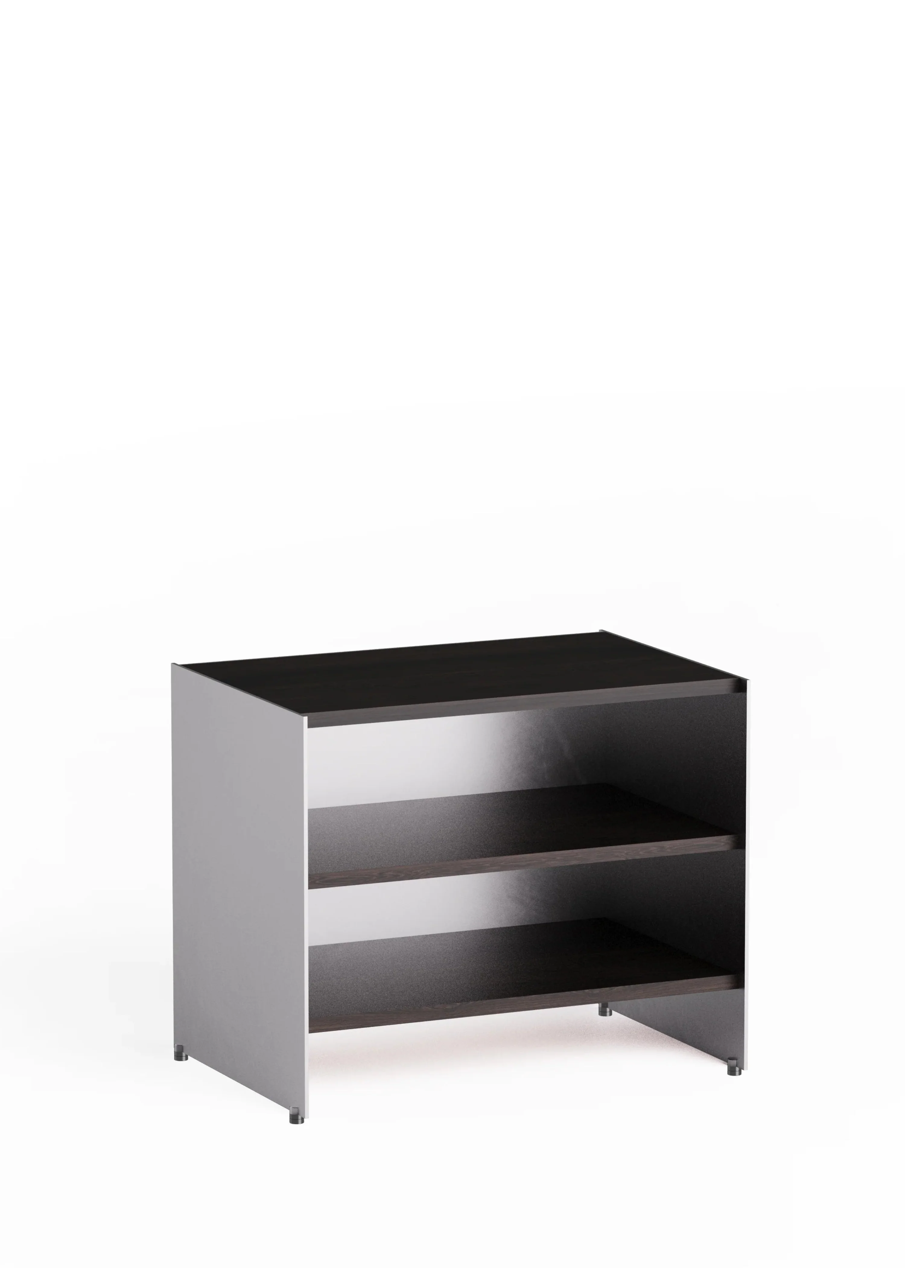 Szafka ALOOX 60 hebanowe drewno dębowe z aluminiowym wykończeniem - Image 4