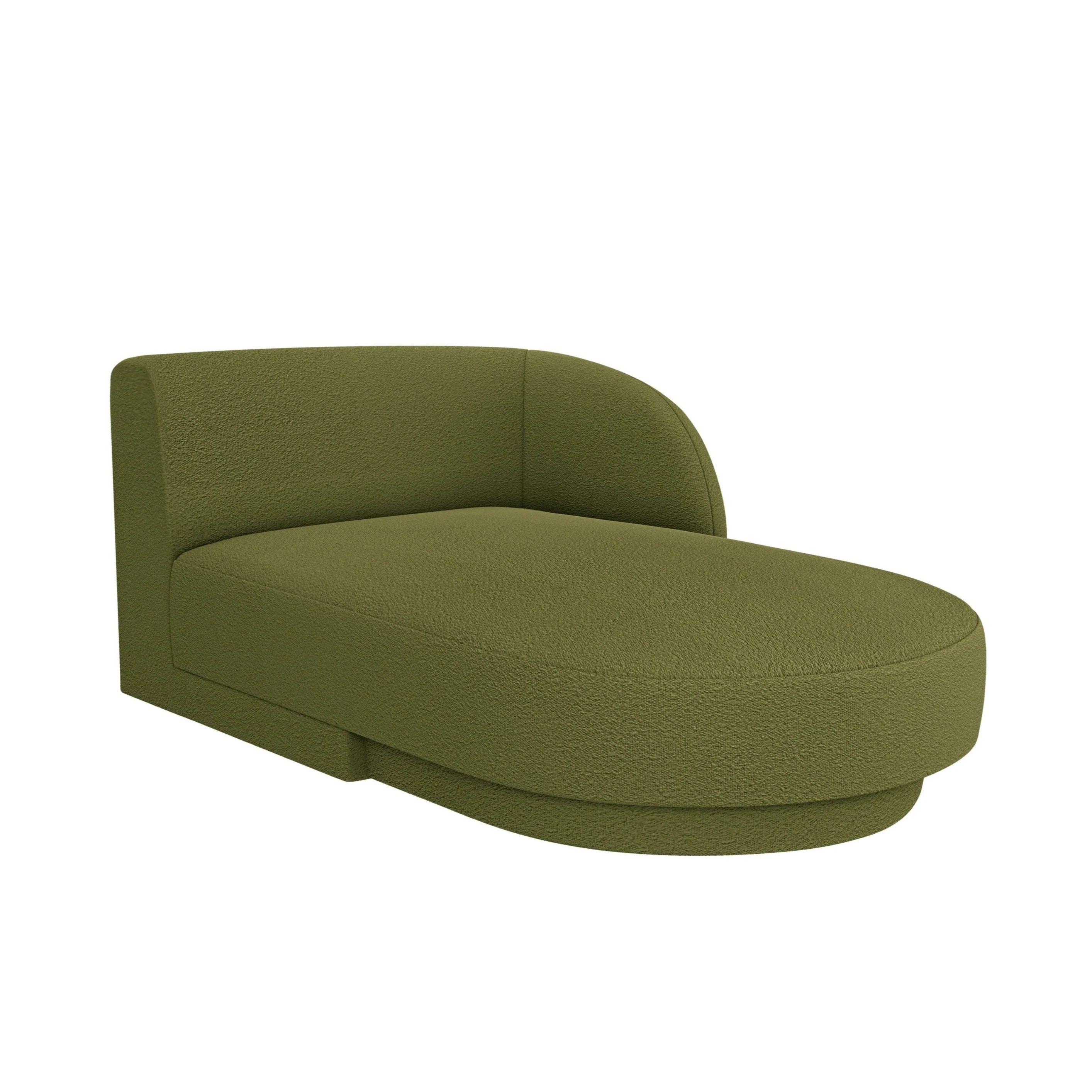 Szezlong prawostronny MILEY zielony boucle