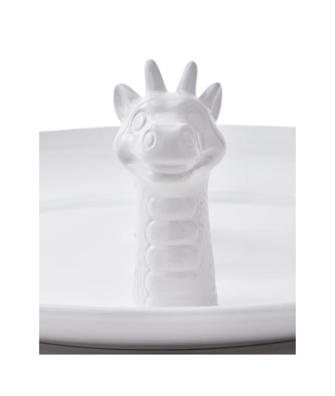 Talerz dekoracyjny DRAGON biały - Image 5