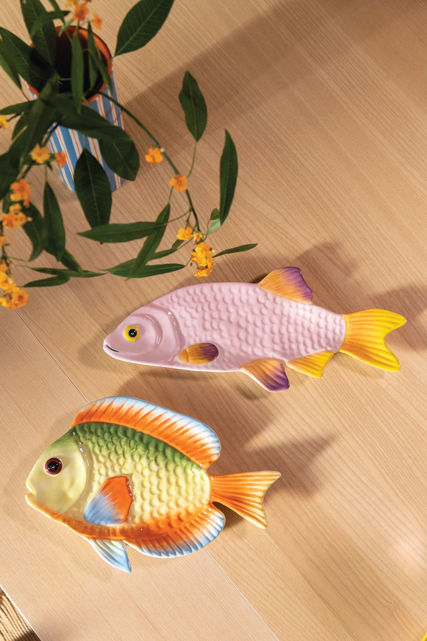 Talerz FISH SNAPPER różowy z żółtym - Image 2