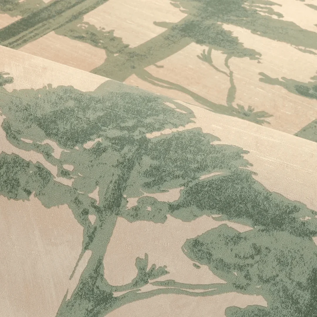 Tapeta strukturalna z motywem roślinnym orientalnych drzew AME - SABLE/EUCALYPTUS beżowy z zielonym - Image 3