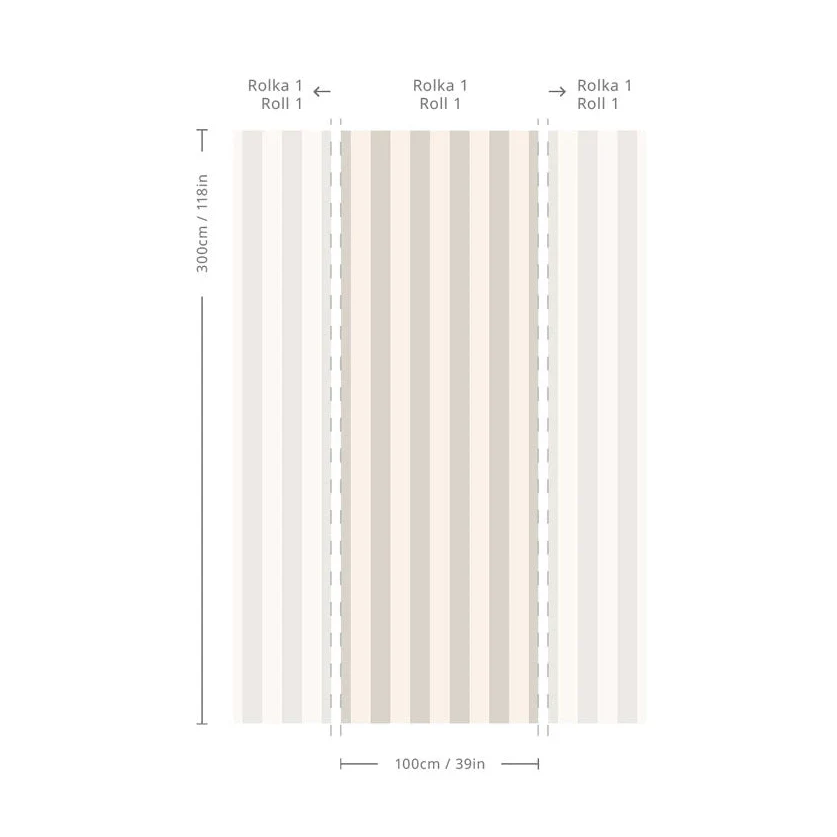 Tapeta flizelinowa BOLD STRIPE ASH ciepły szary - Image 2