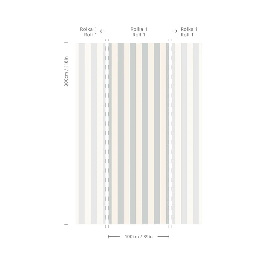 Tapeta flizelinowa BOLD STRIPE STORM zgaszony niebieski - Image 2