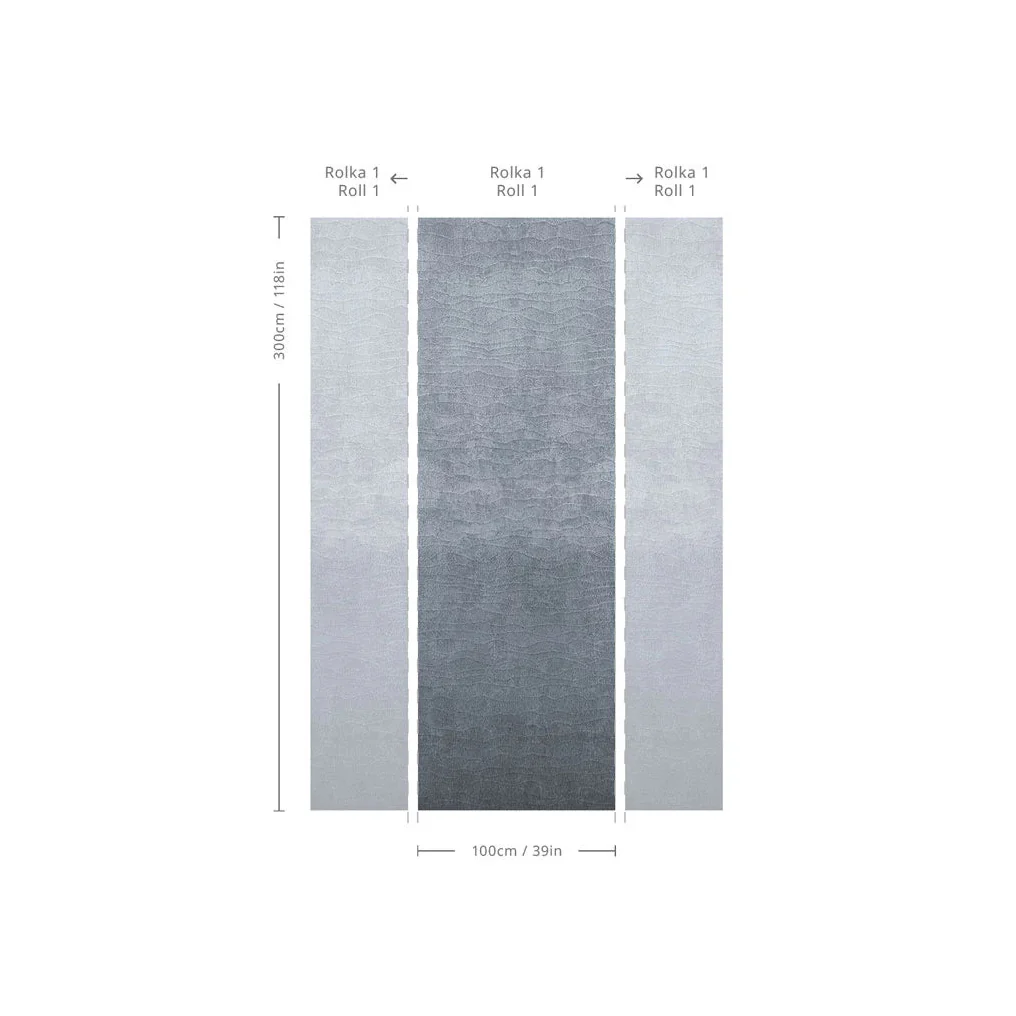 Tapeta z abstrakcyjnym wzorem fal ORGANIC BLUE niebieski - Image 2