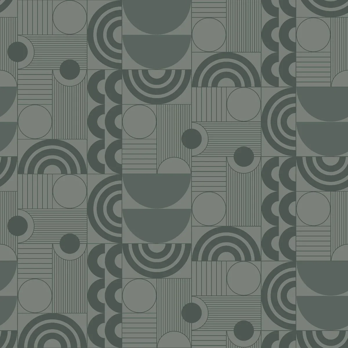 Tapeta flizelinowa papierowa z geometrycznym wzorem COSMOPOLITAN zielony